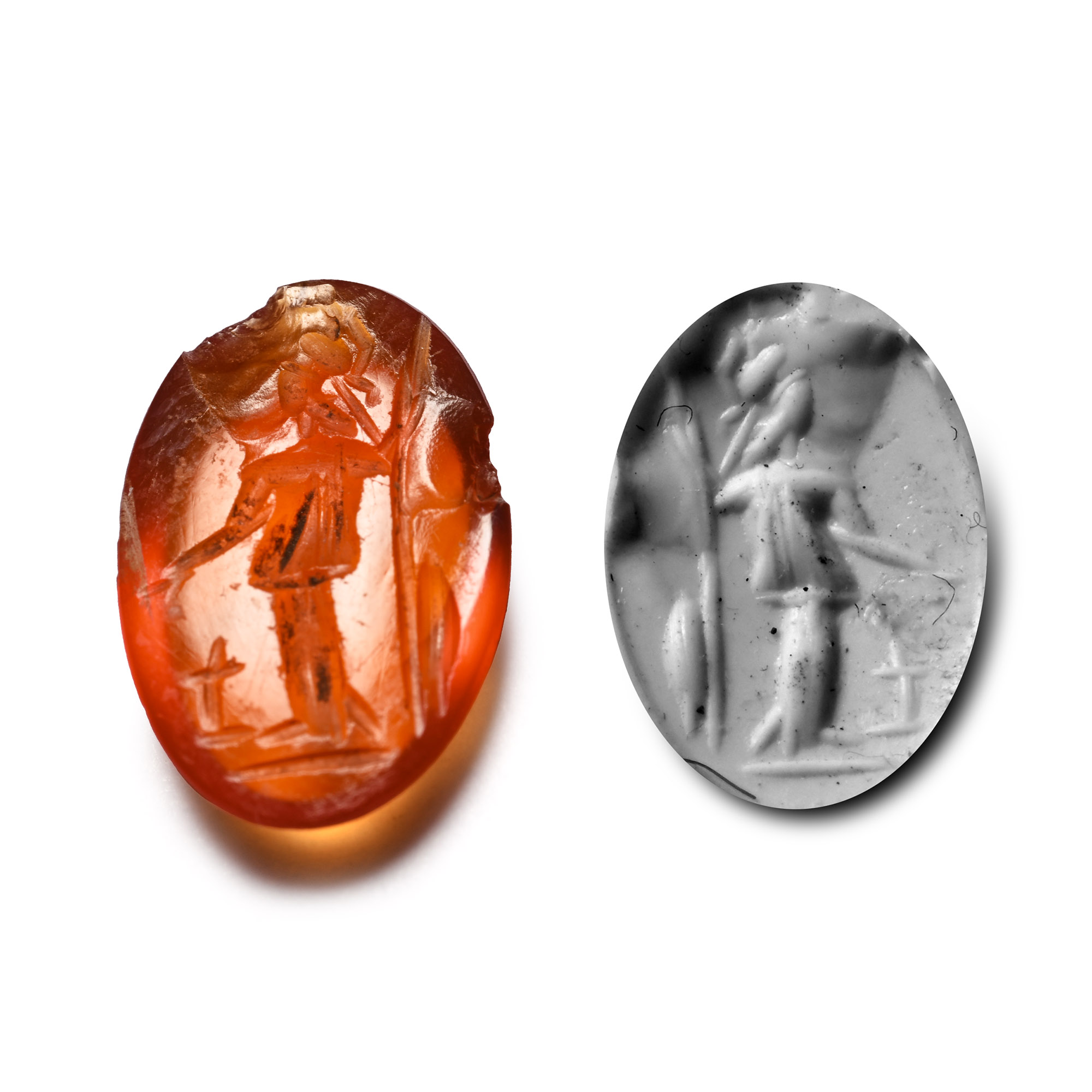 Roman Carnelian Gemstone with Minerva