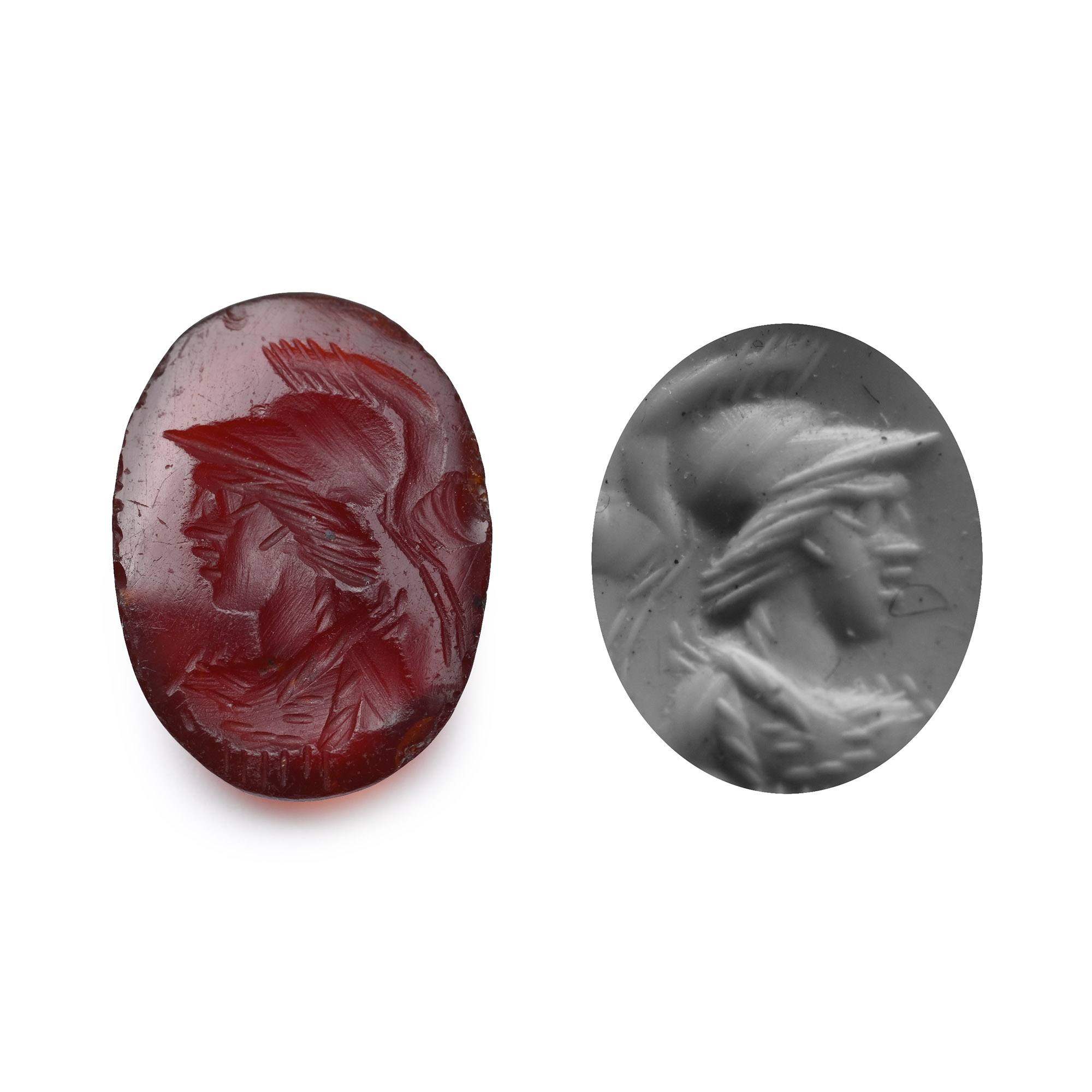 Roman Carnelian Gemstone with Minerva