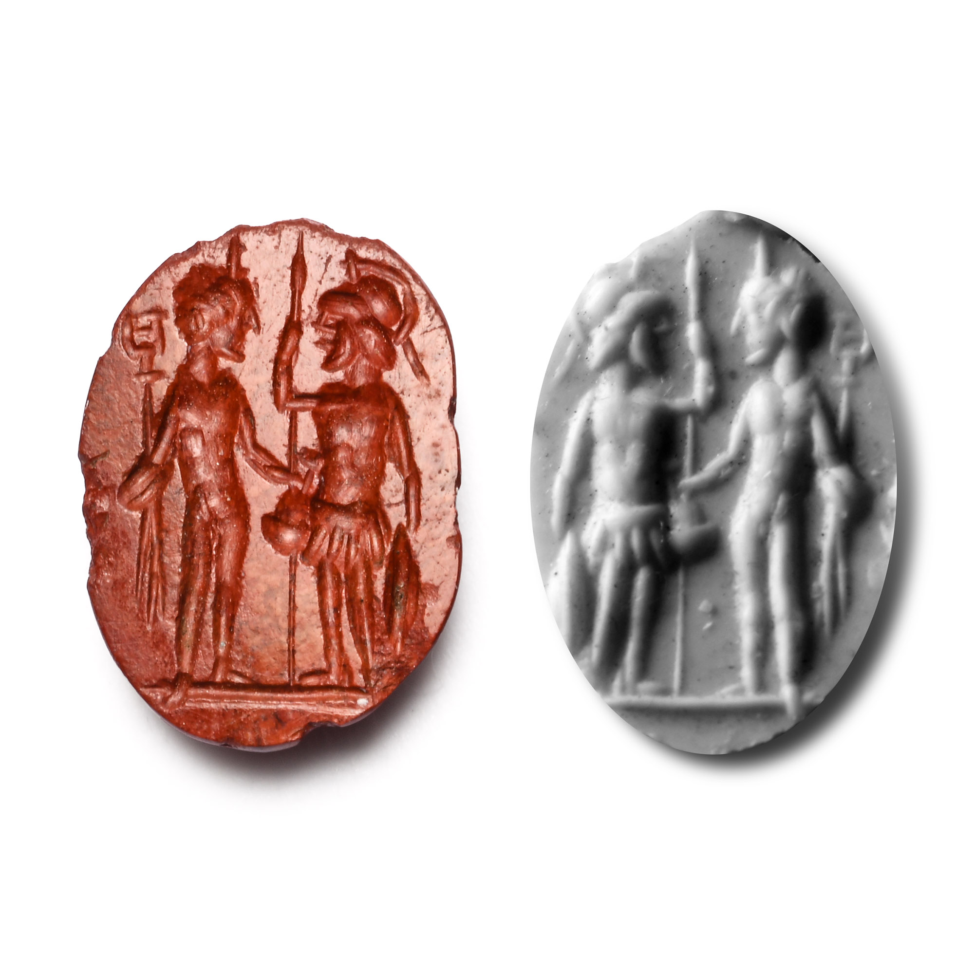 Roman Red Jasper Gemstone with Mercury and Mars