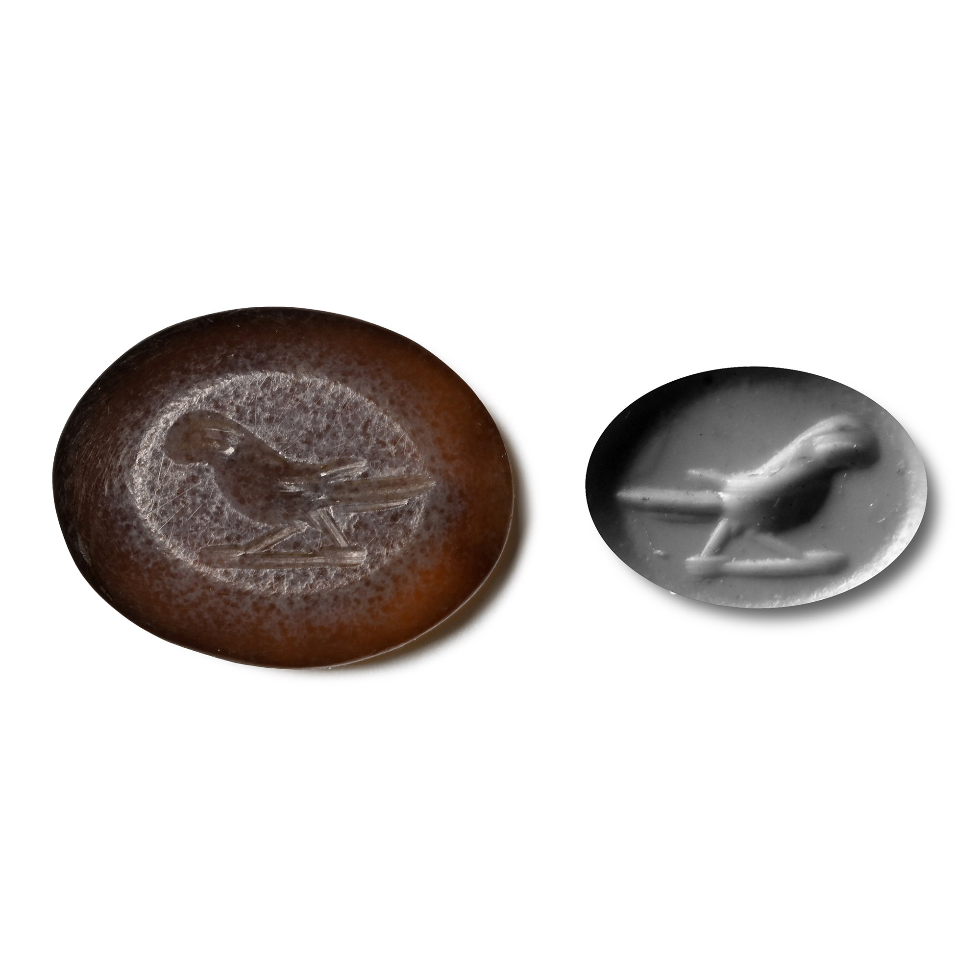 Roman Agate Gemstone with Bird
