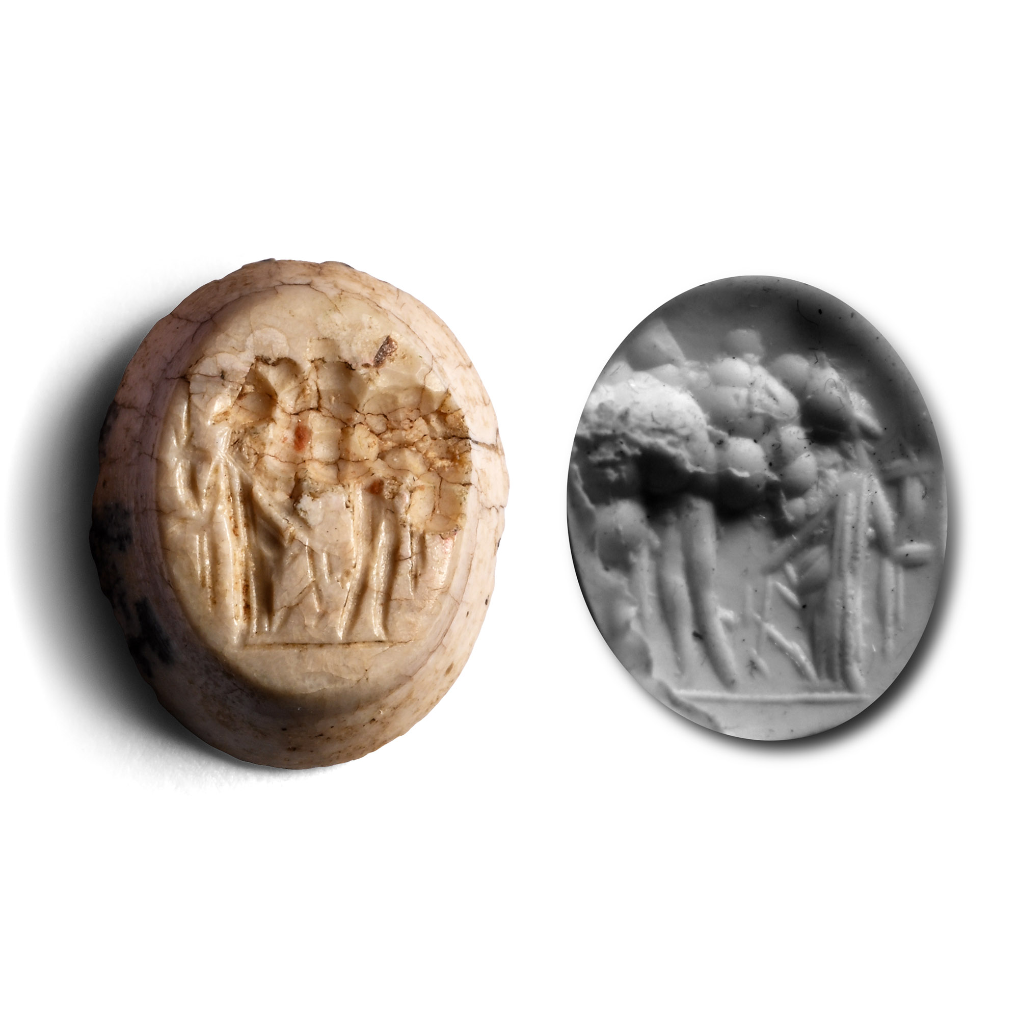 Roman Agate Gemstone with Standing Figures