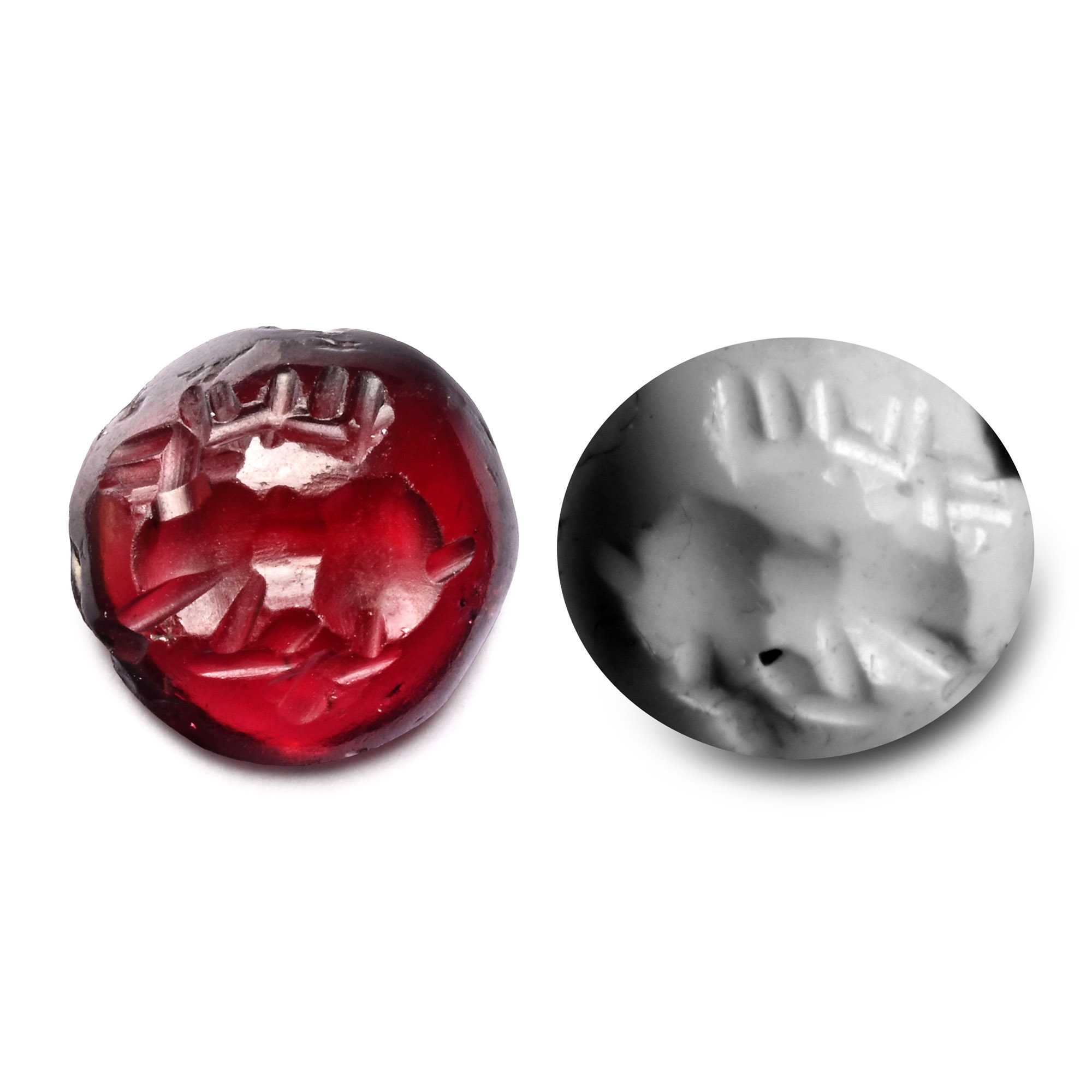 Eastern Roman Garnet Gemstone with Stag
