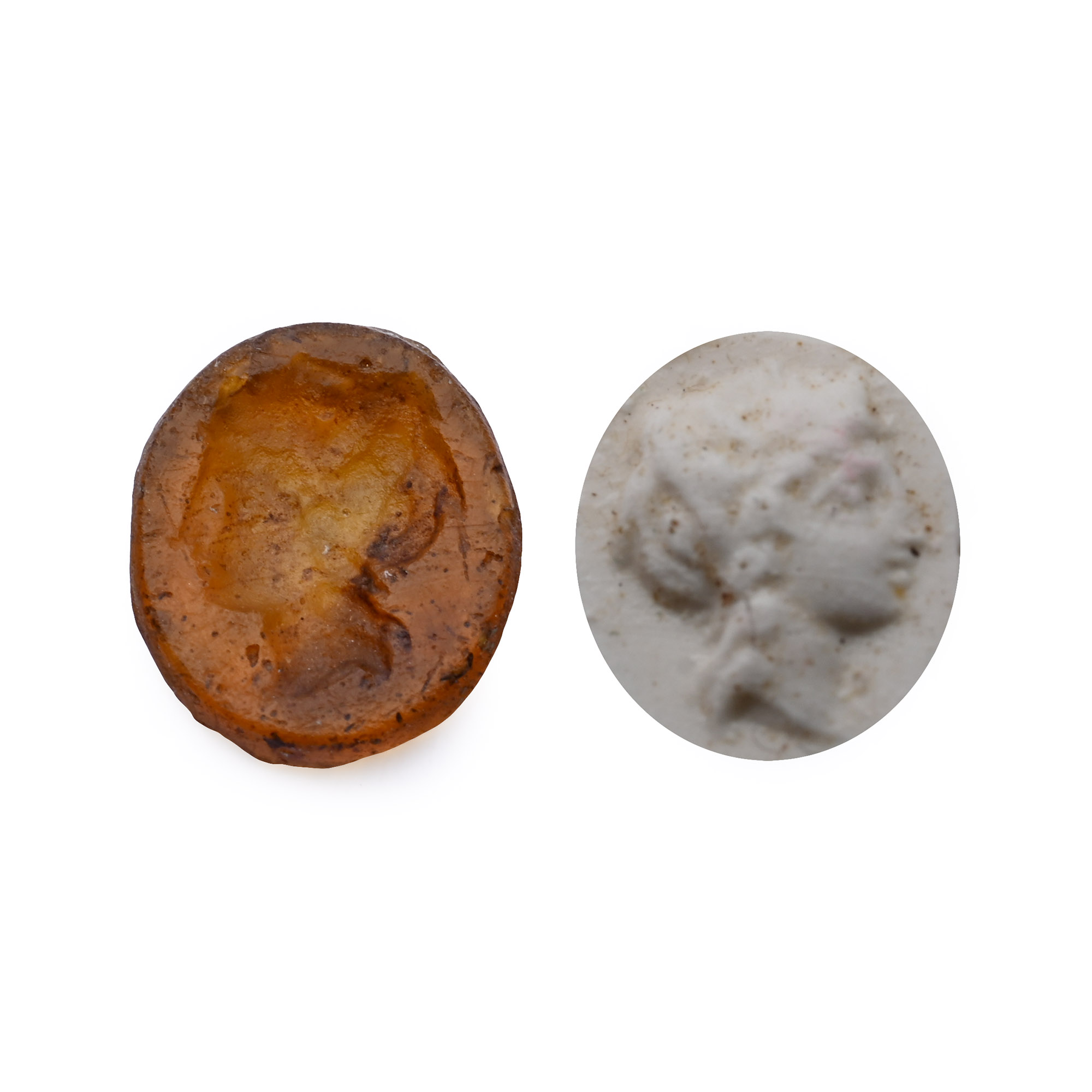Roman Glass Gem with Female Bust