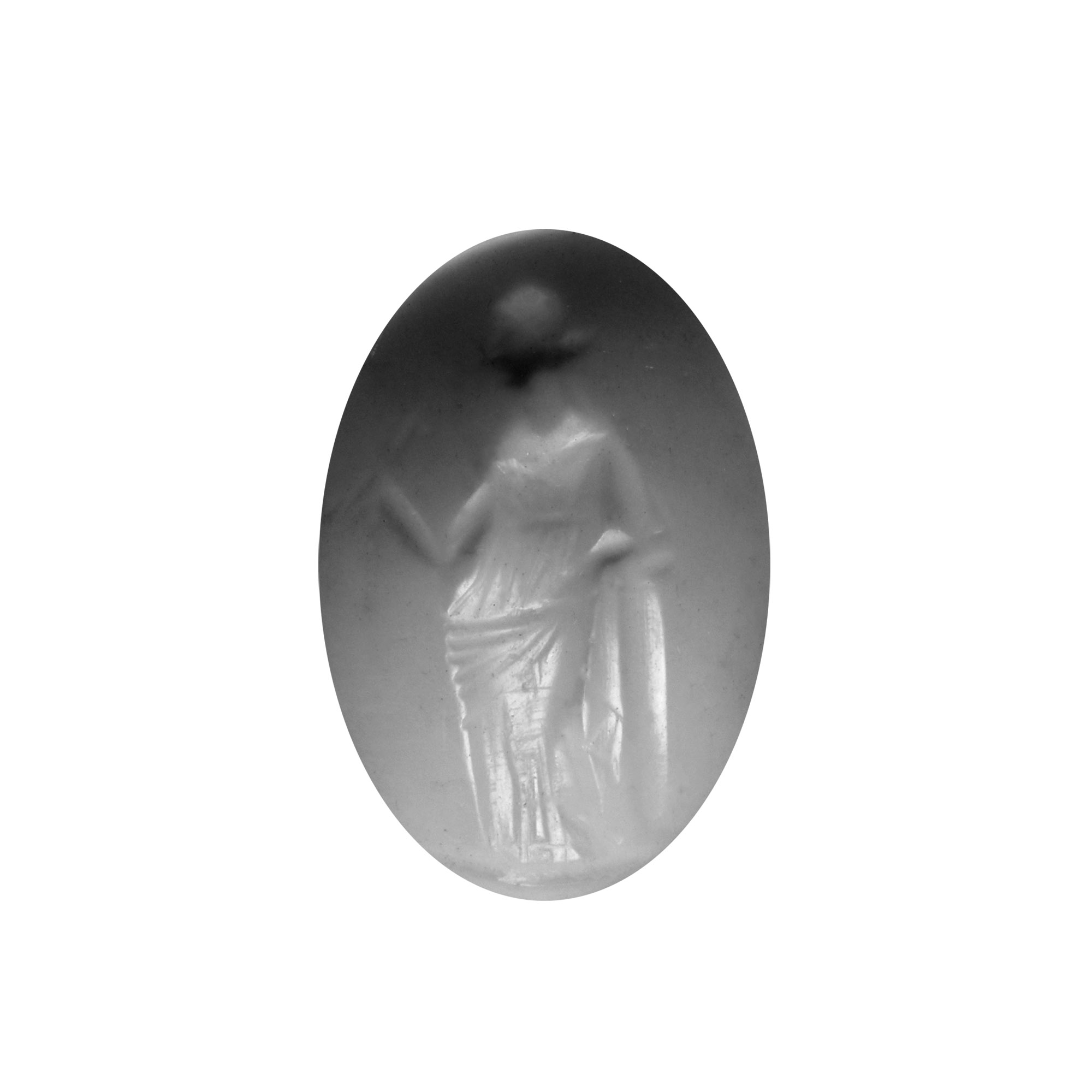 Roman Orange Agate Gemstone with Standing Figure