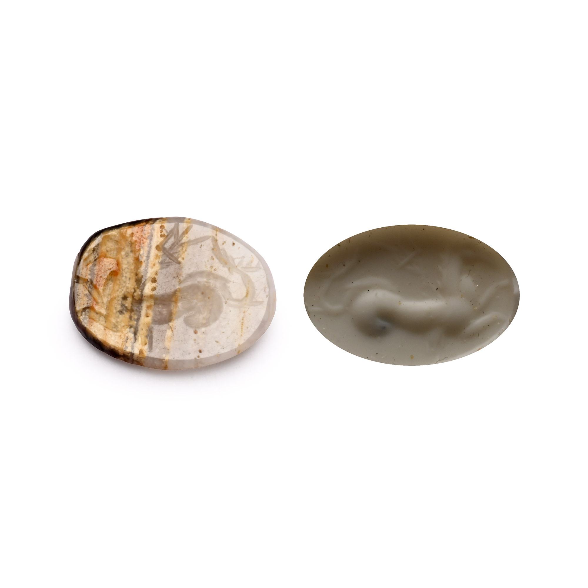 Roman Agate Gemstone with Seahorse