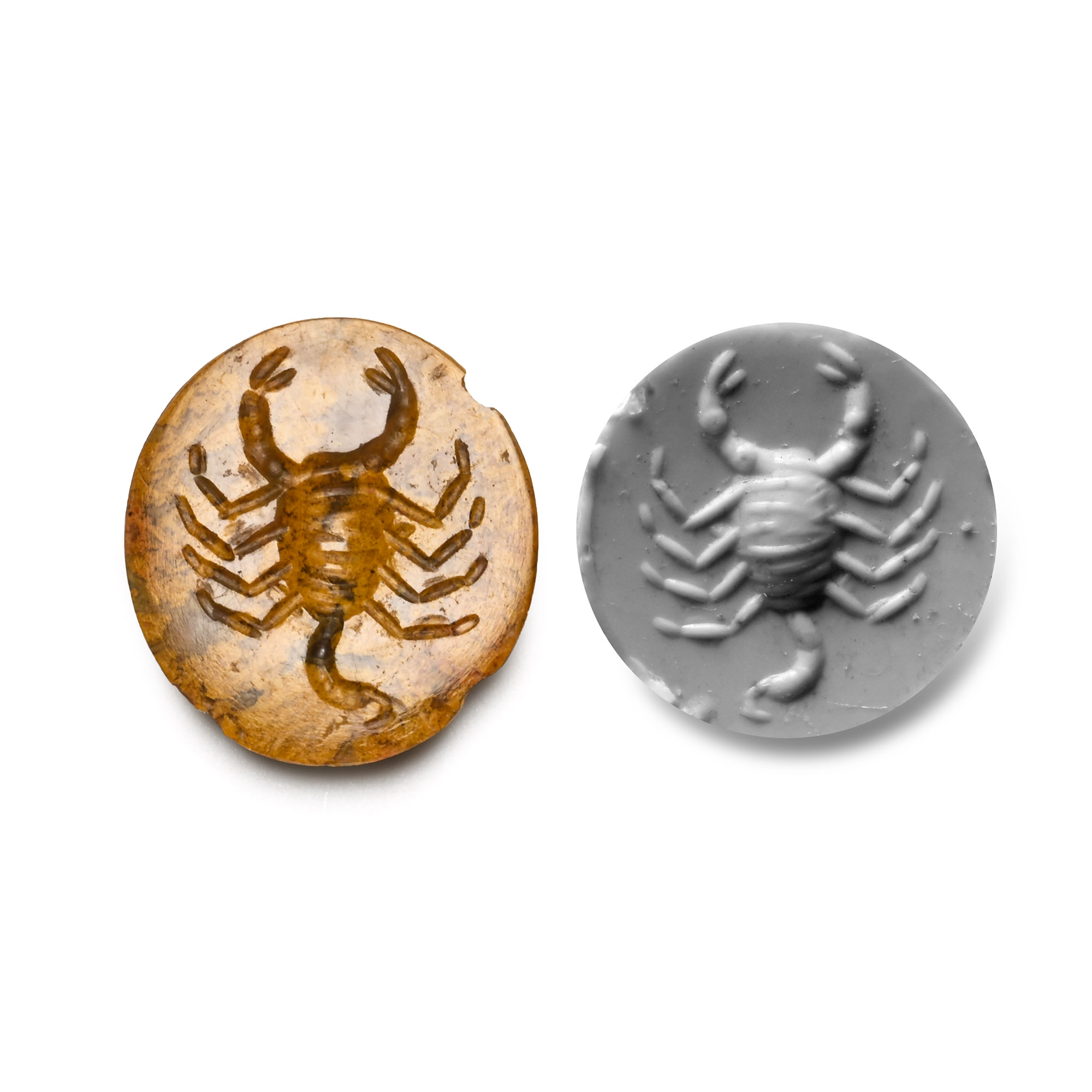 Roman Orange Jasper Gemstone with Scorpion