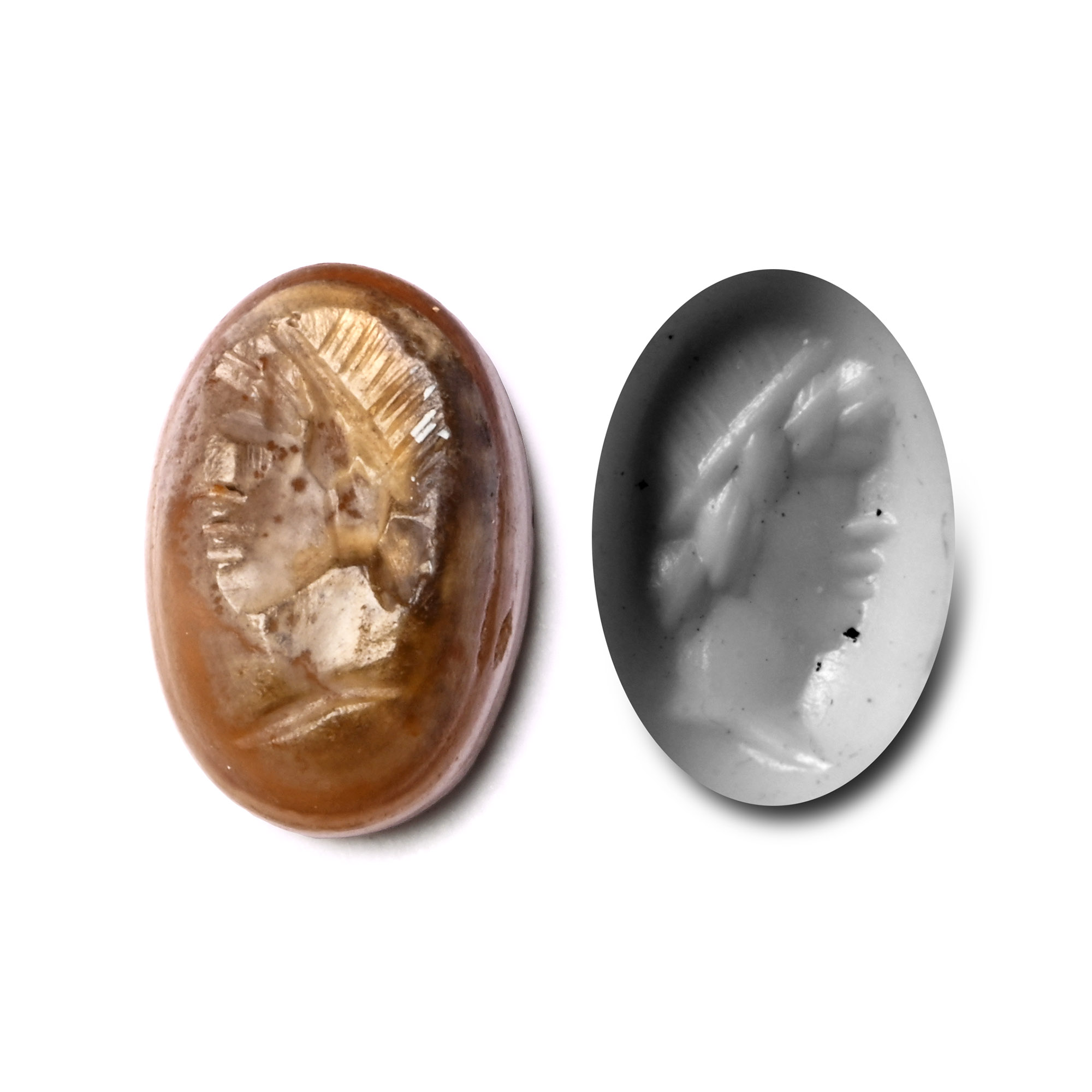 Roman Agate Gemstone with Female Bust