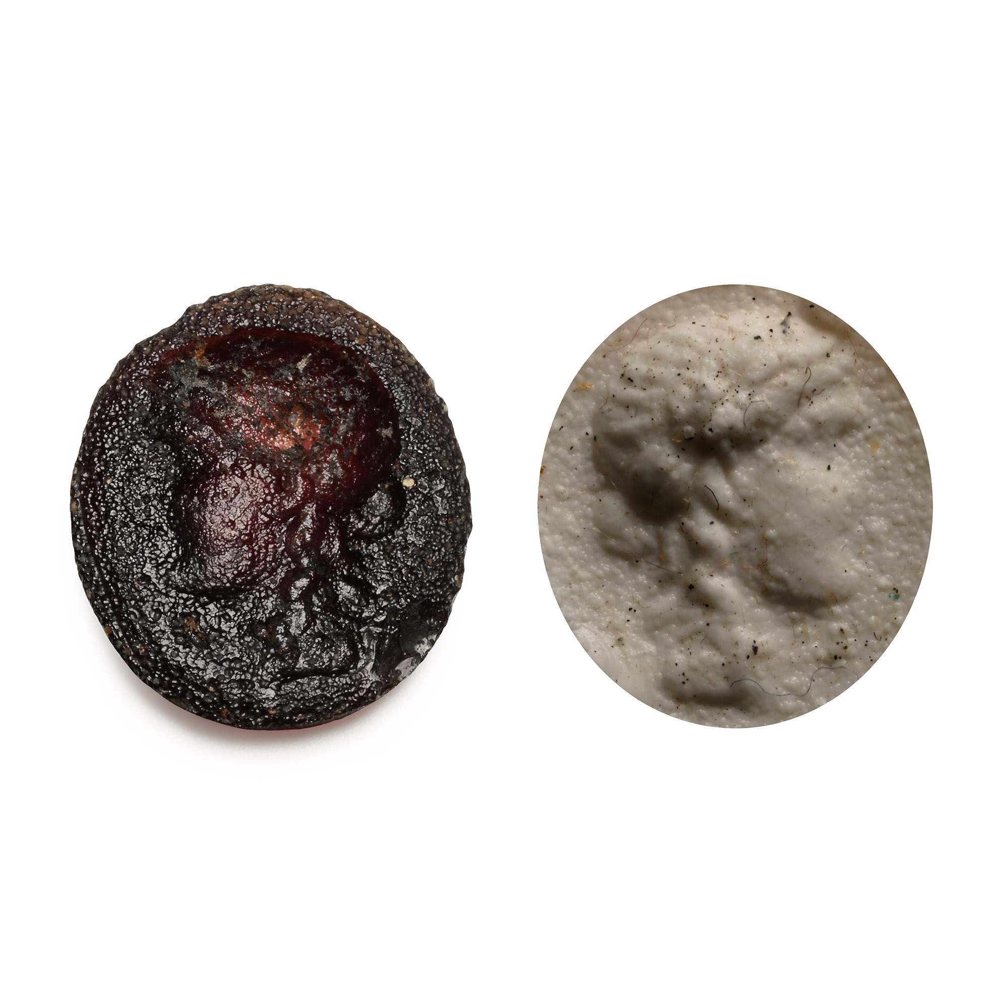 Roman Glass Gem with Female Bust