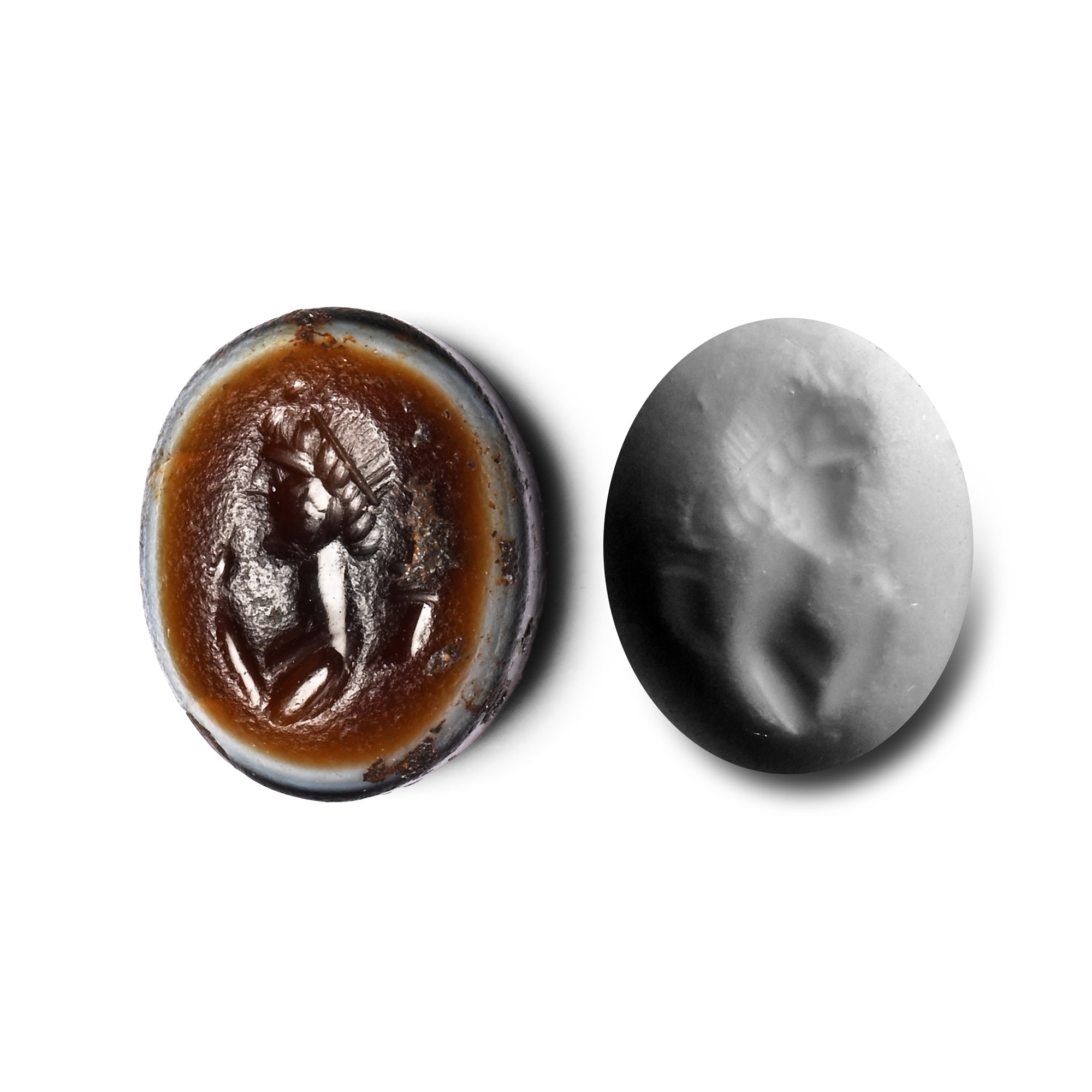 Roman Banded Agate Gemstone of the Goddess Fortuna
