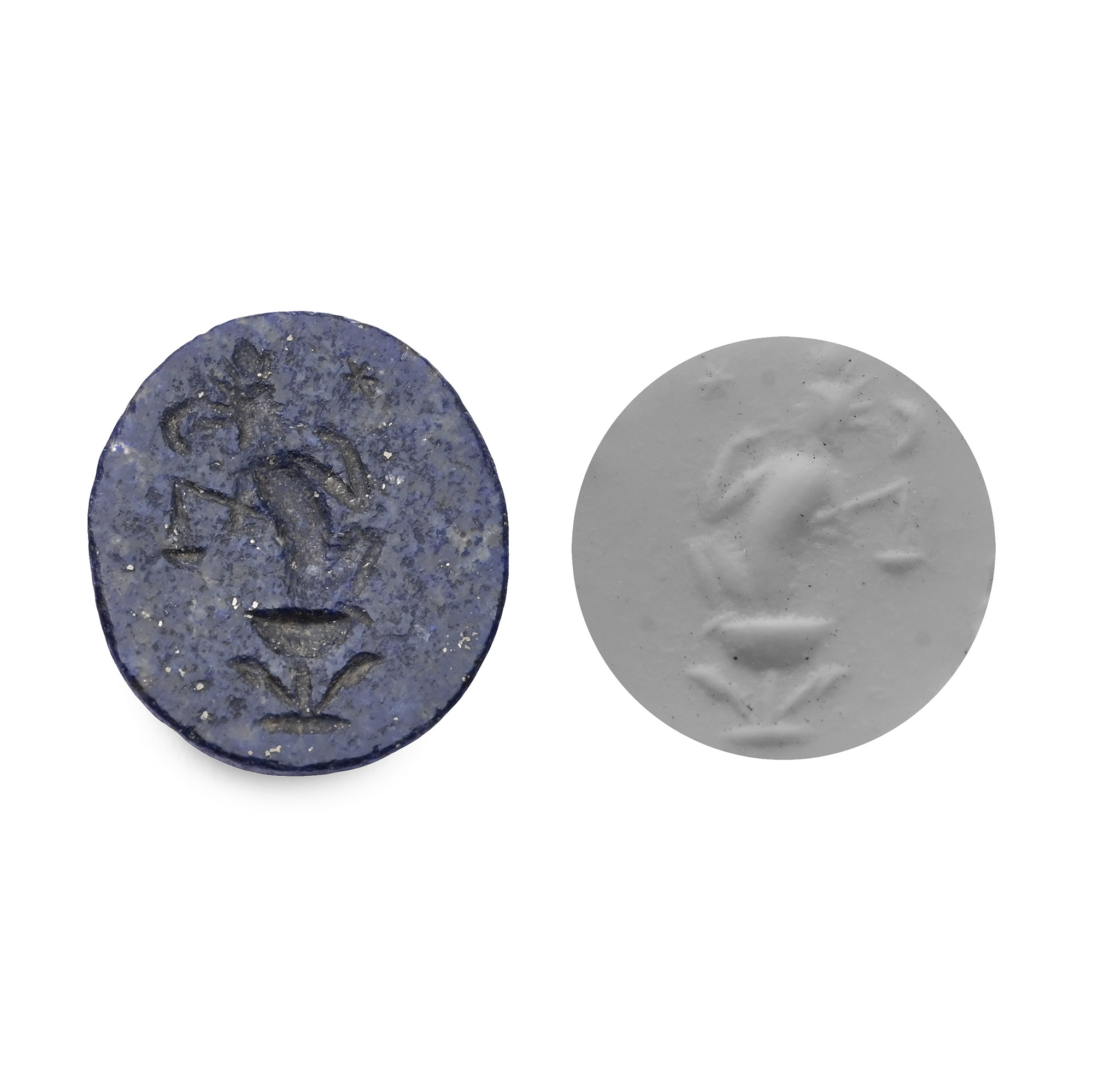 Roman Lapis Lazuli Gemstone with Putto