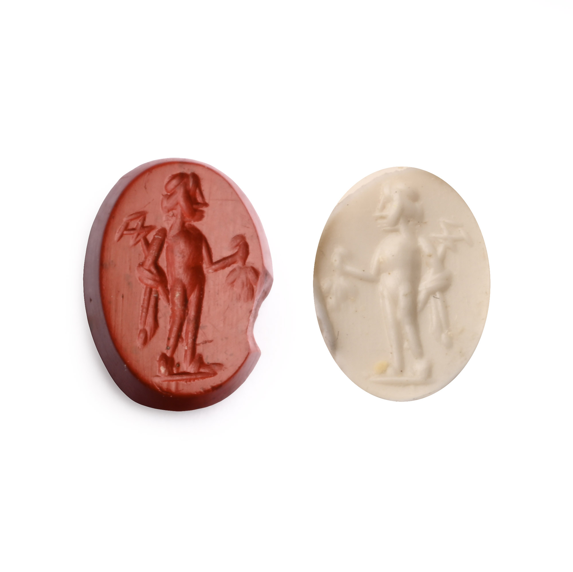 Roman Red Jasper Gemstone with Hermes