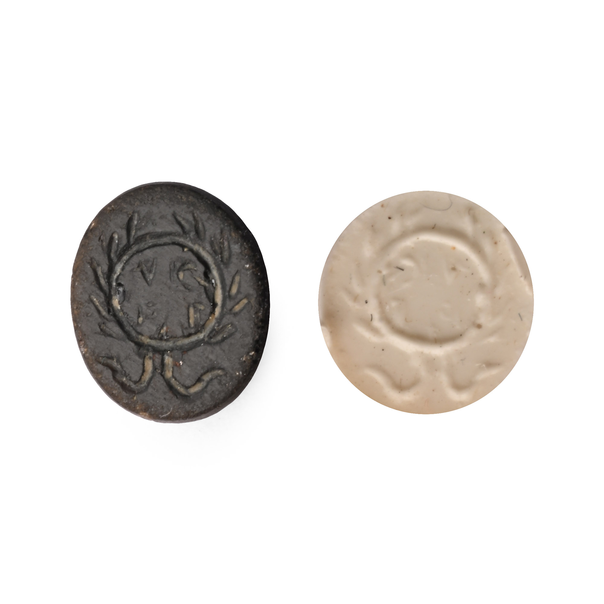 Roman Black Gemstone with Laurel Wreath