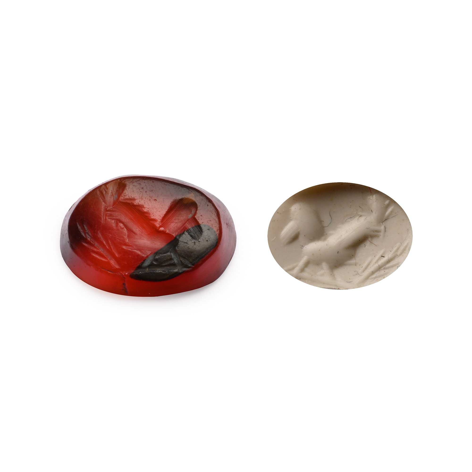 Roman Carnelian Gemstone with Cockerel