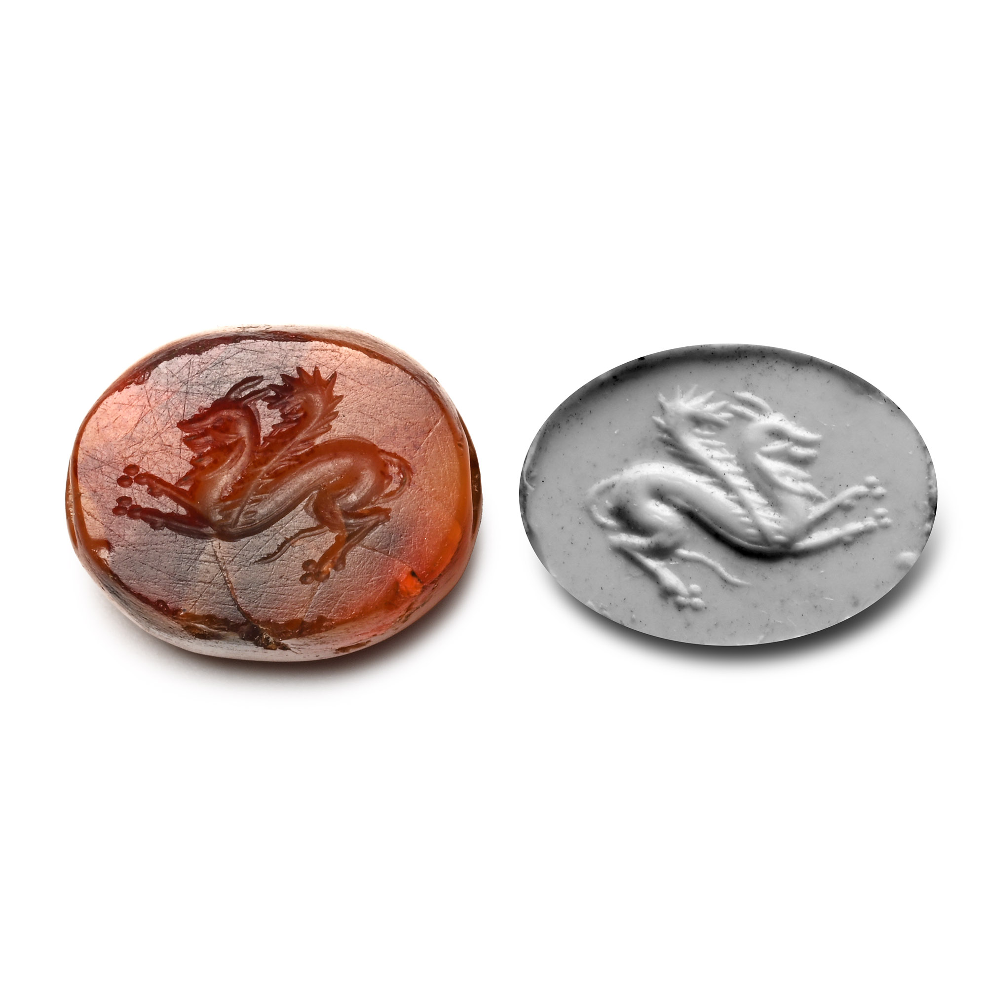 Roman Carnelian Gemstone with Chimera