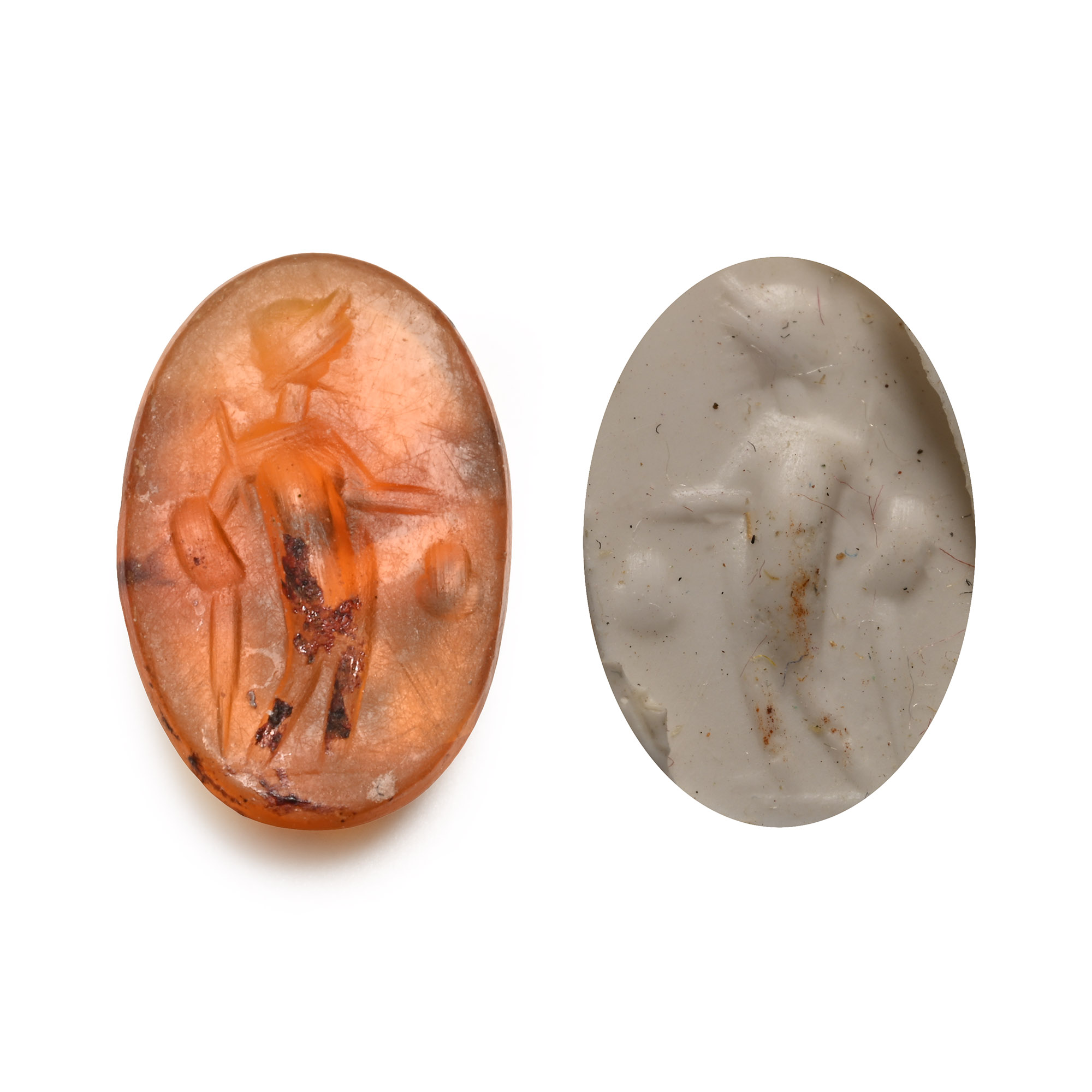 Roman Carnelian Gemstone with Mercury