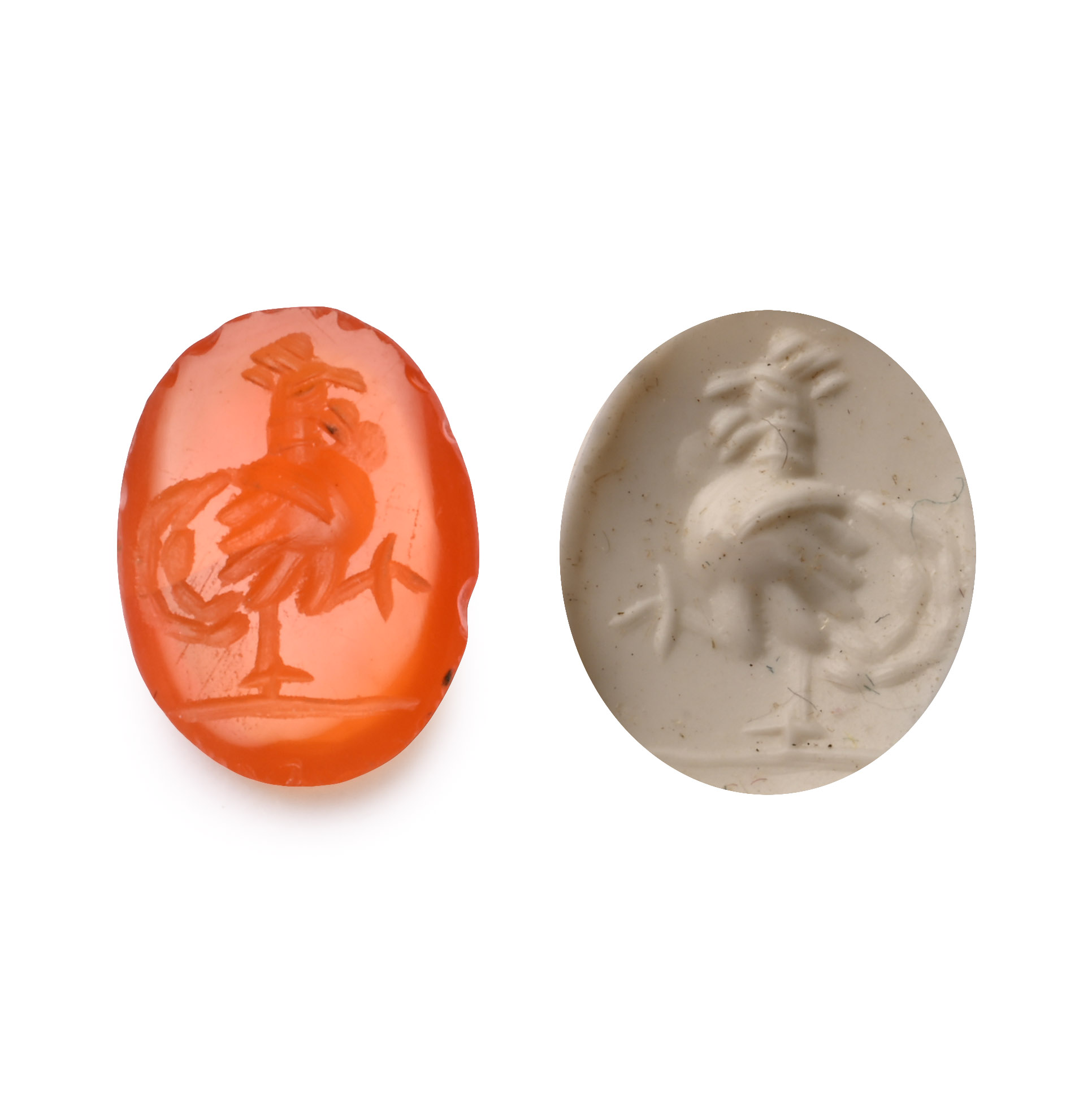 Roman Carnelian Gemstone with Cockerel