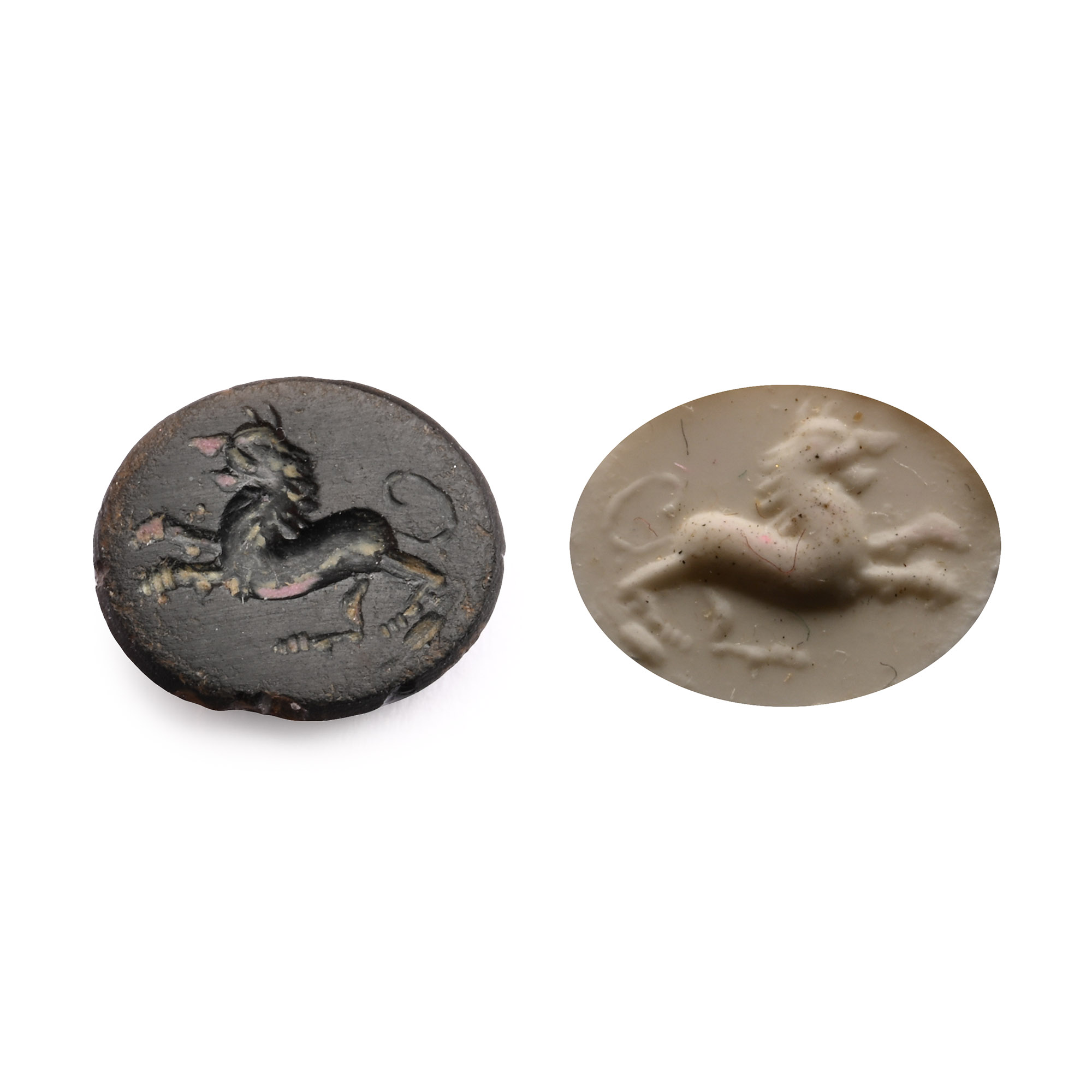 Roman Black Gemstone with Prancing Horse