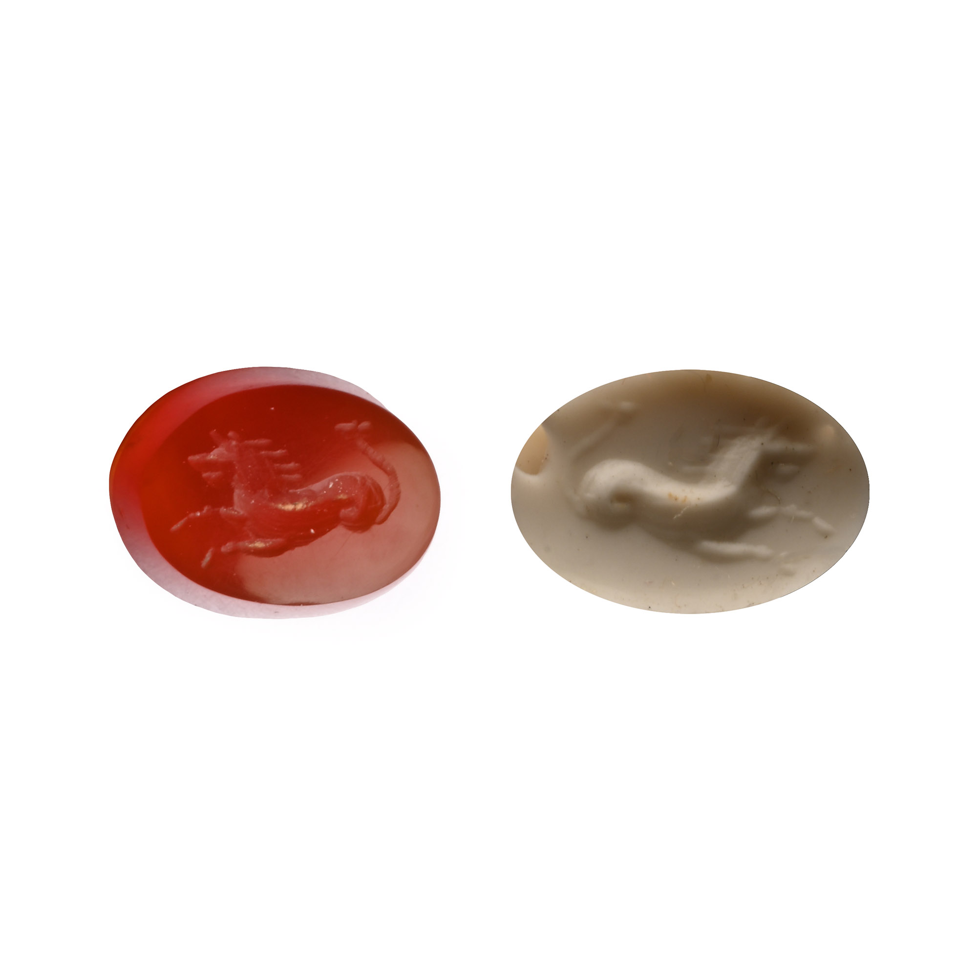 Roman Carnelian Gemstone with Seahorse