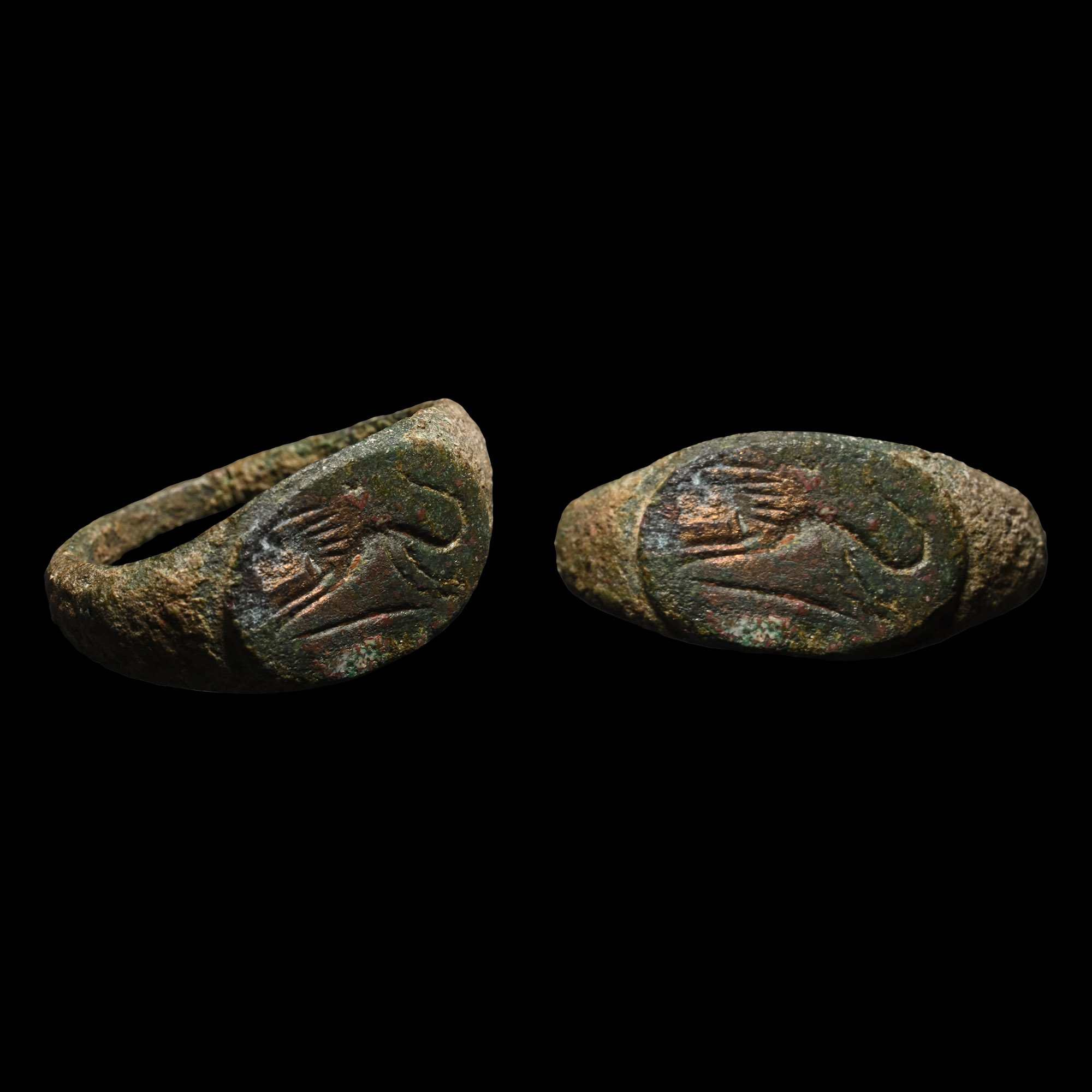 Roman Bronze Ring with Lion