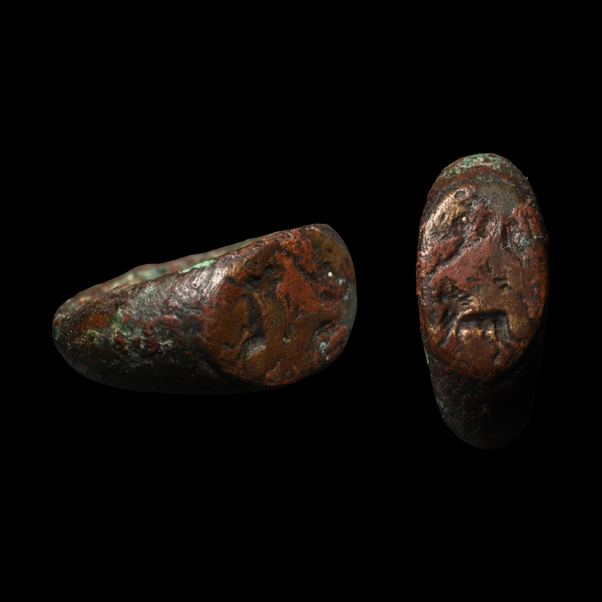Roman Bronze Ring with Lion