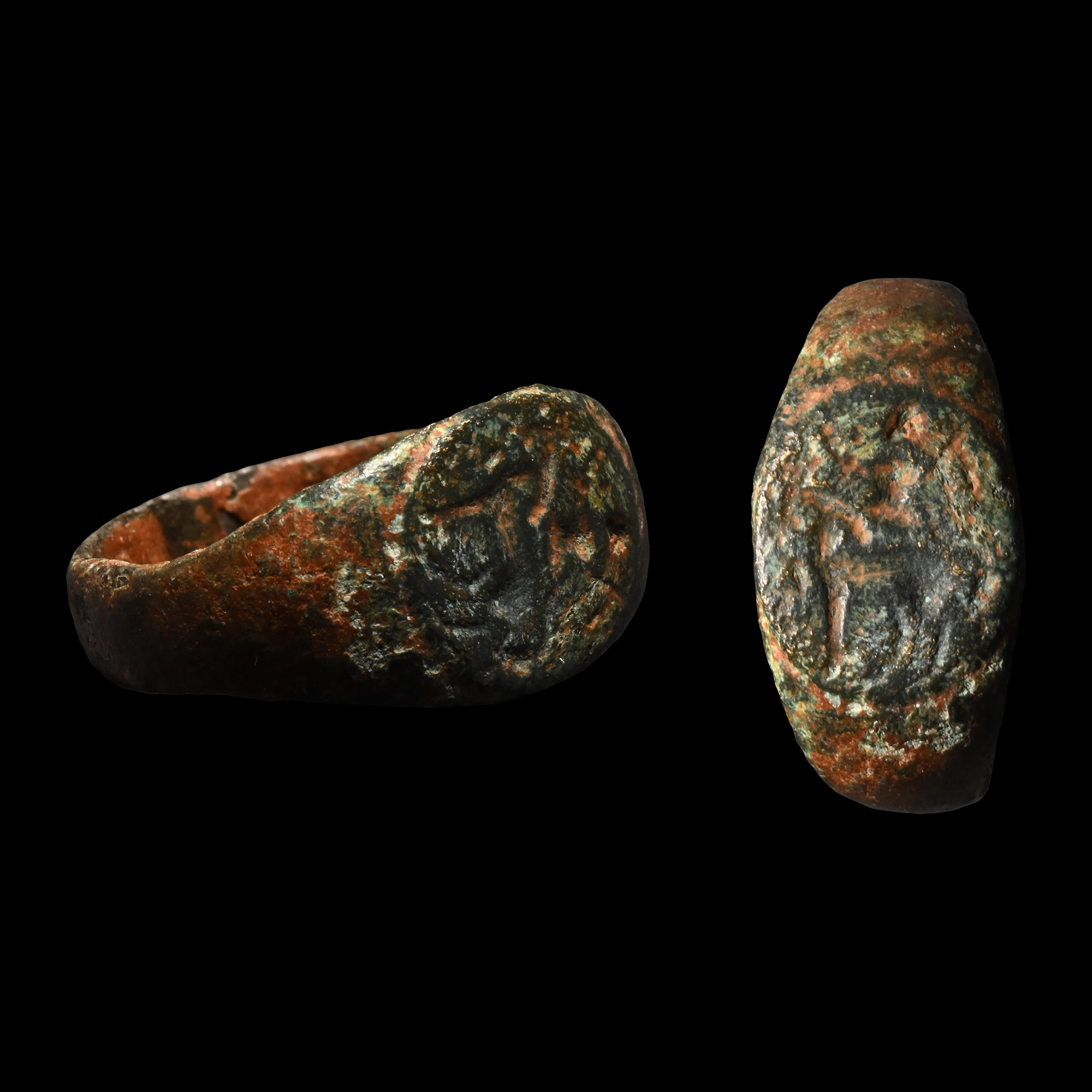 Roman Bronze Ring with Quadruped