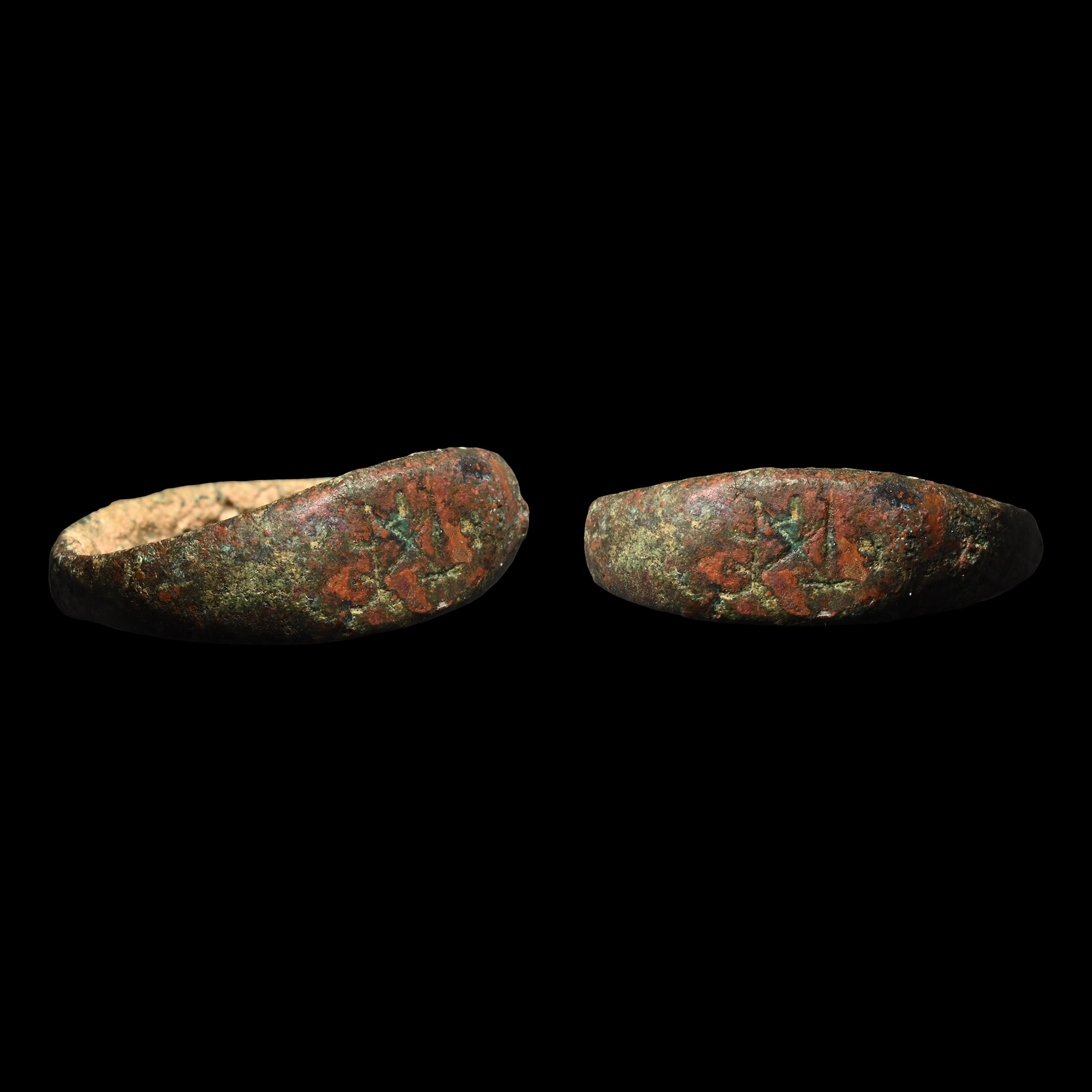 Roman Bronze Ring with Monogram
