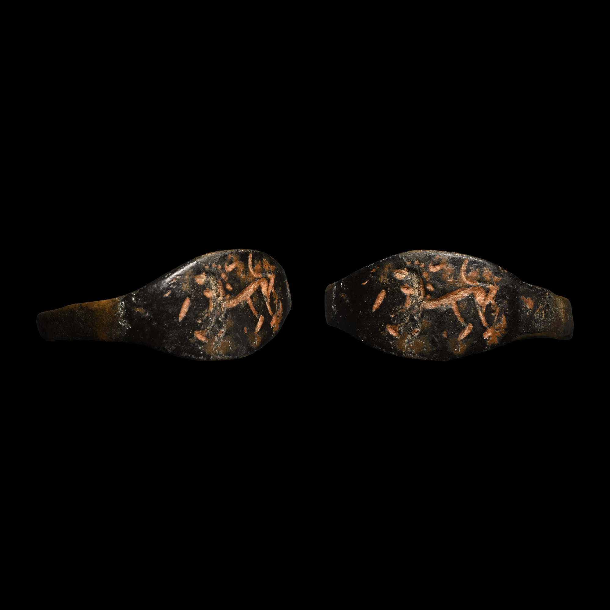 Roman Bronze Ring with Lion