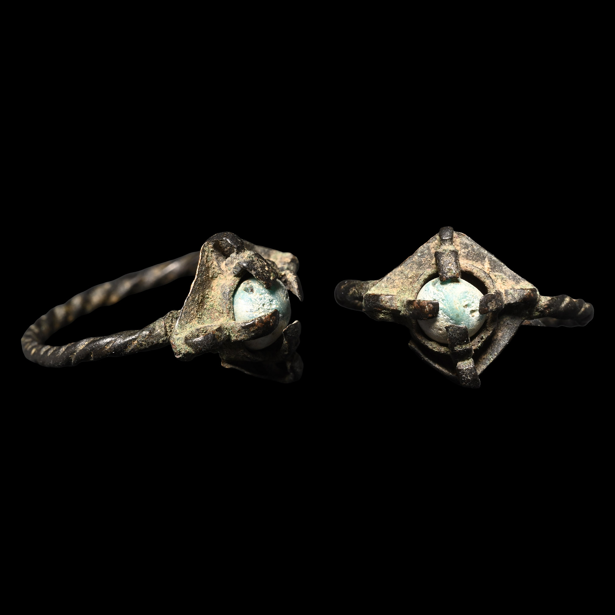 Viking Age Bronze Ring with Cabochon
