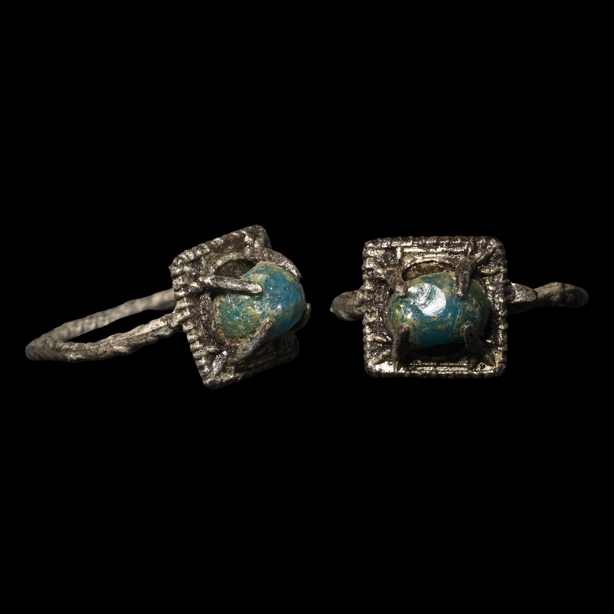 Viking Age Bronze Ring with Cabochon