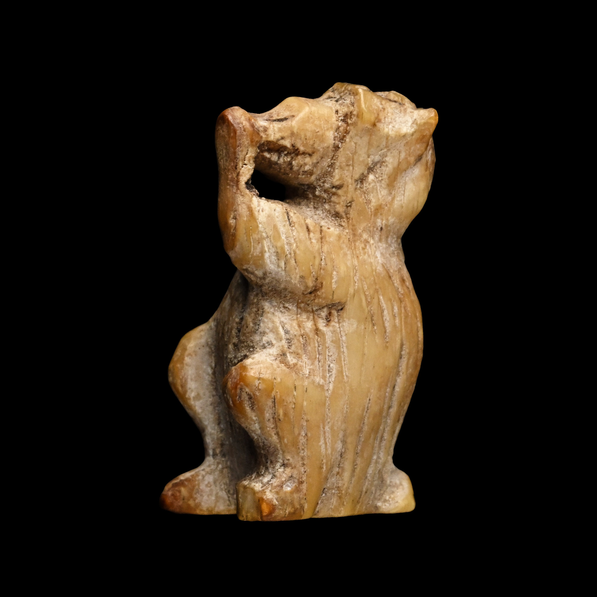 Egyptian Bone Baboon Amulet