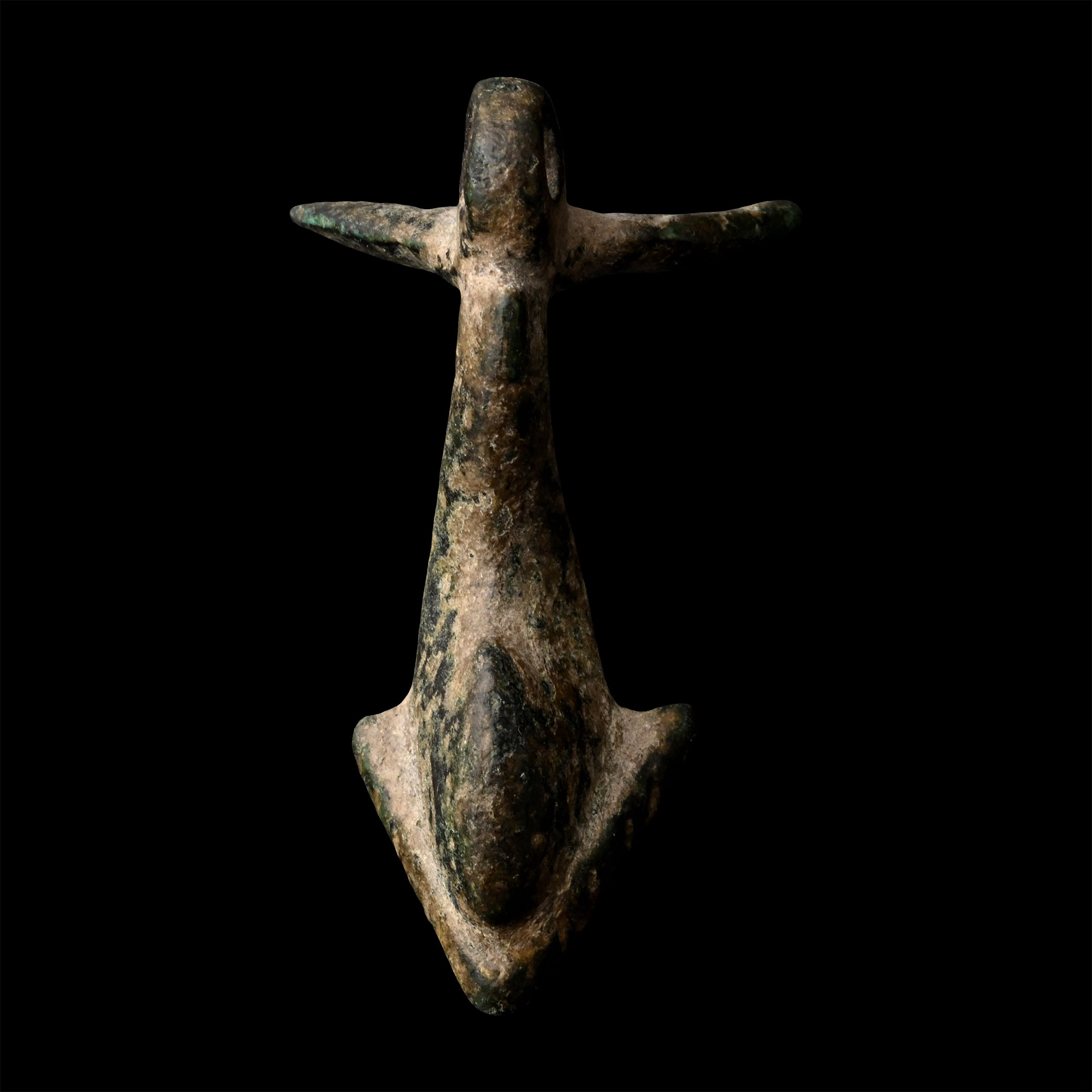 Roman Bronze Dolphin Mount