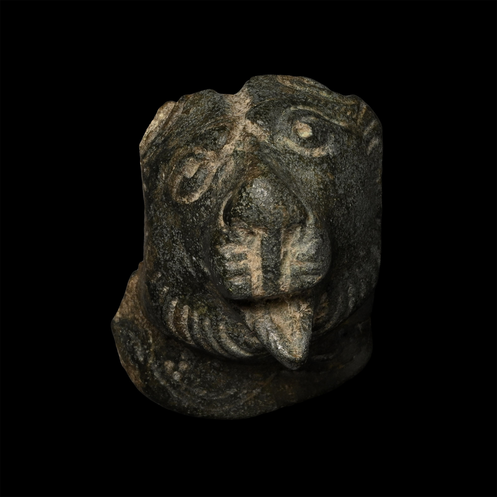 Roman Bronze Lion's Head Fragment