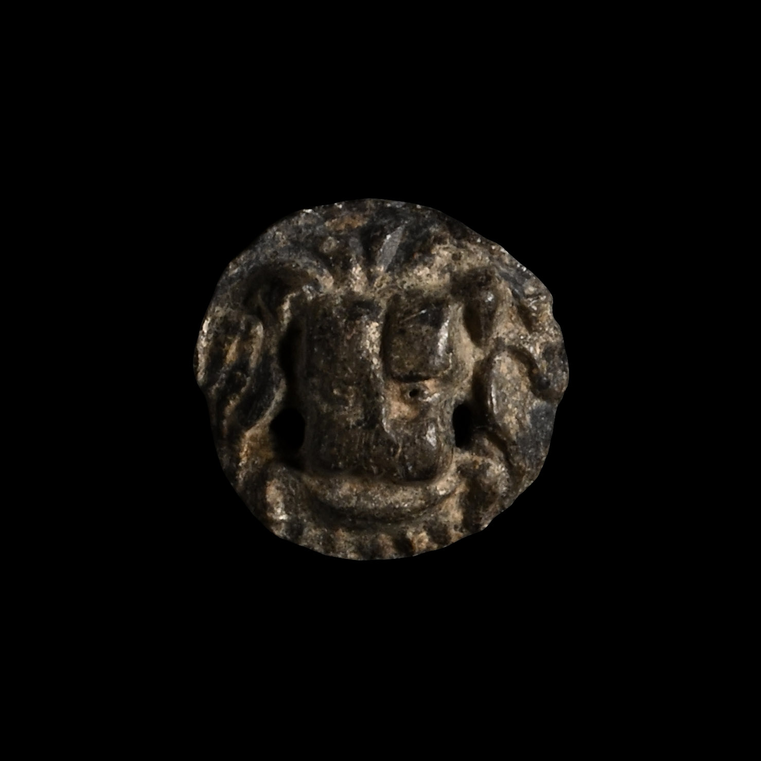 Roman Silver Lion's Head Mount