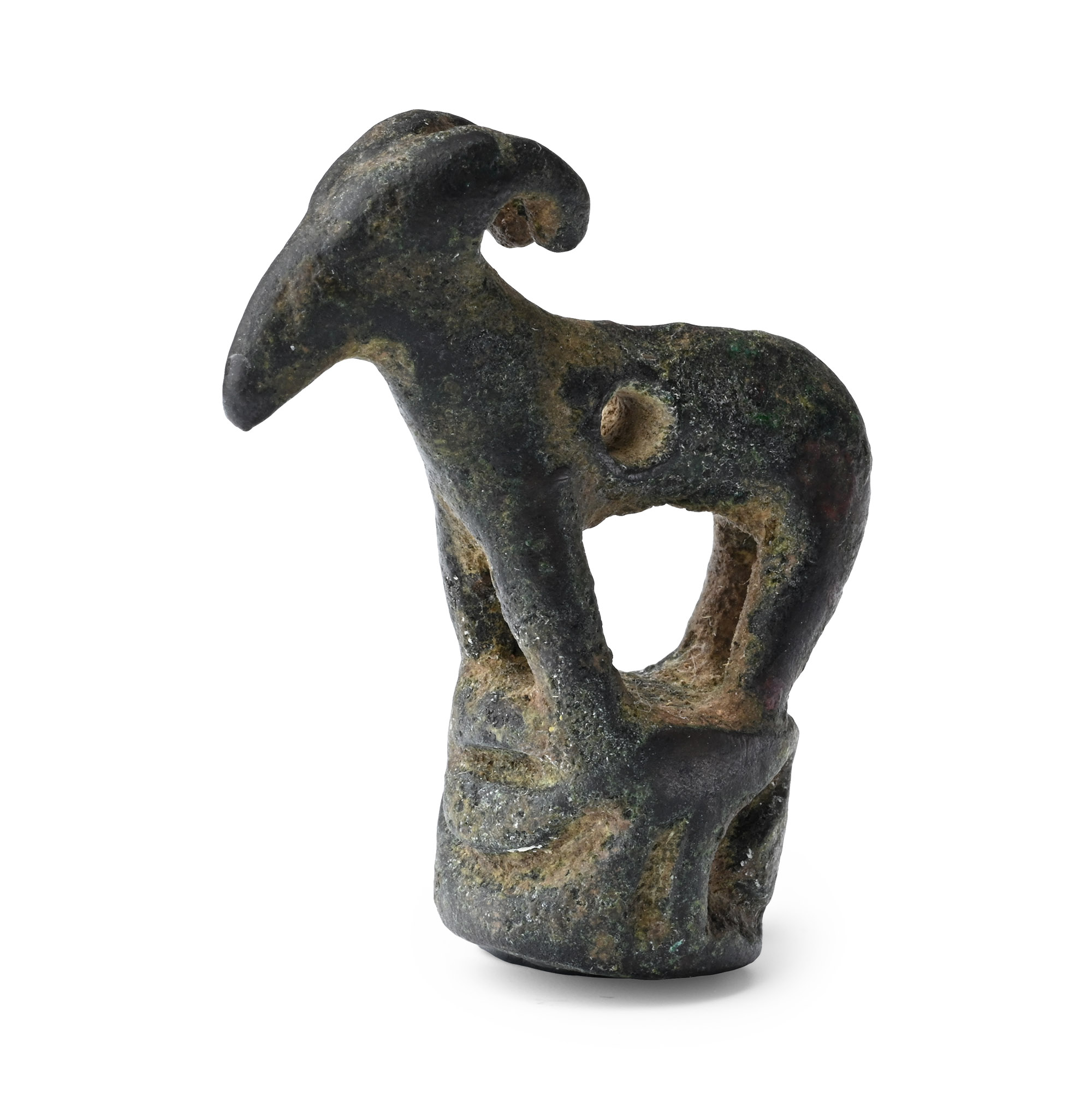 Roman Bronze Standing Ram Statuette