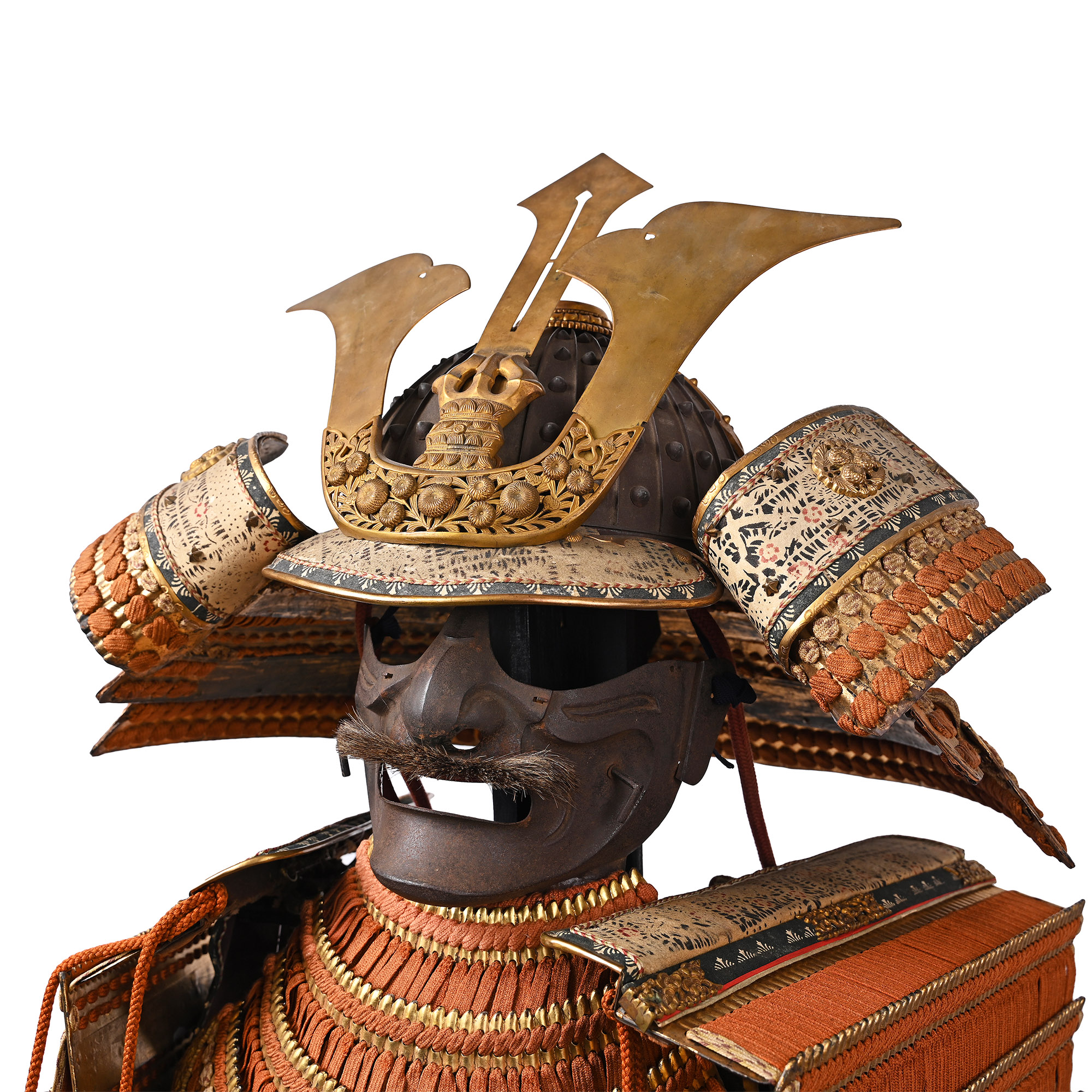 Japanese Edo Period Samurai Suit of Armour with Wooden Storage Boxes