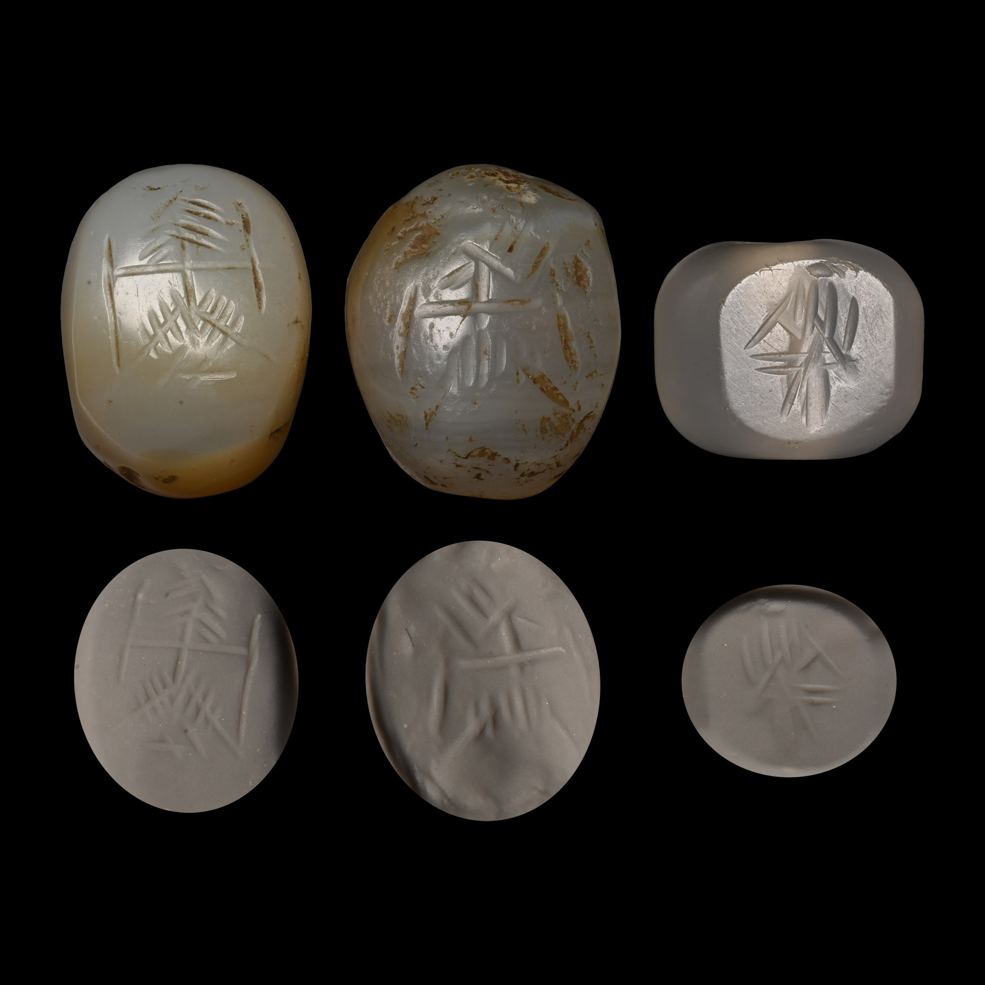 Sasanian Chalcedony Stamp Seal Group