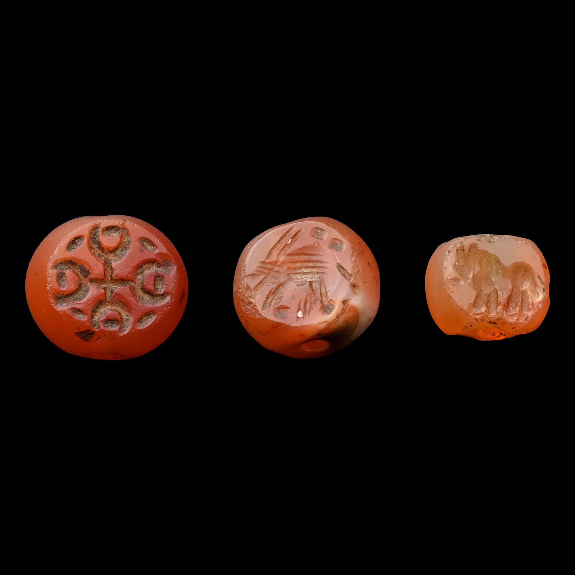 Sasanian Carnelian Stamp Seal Group