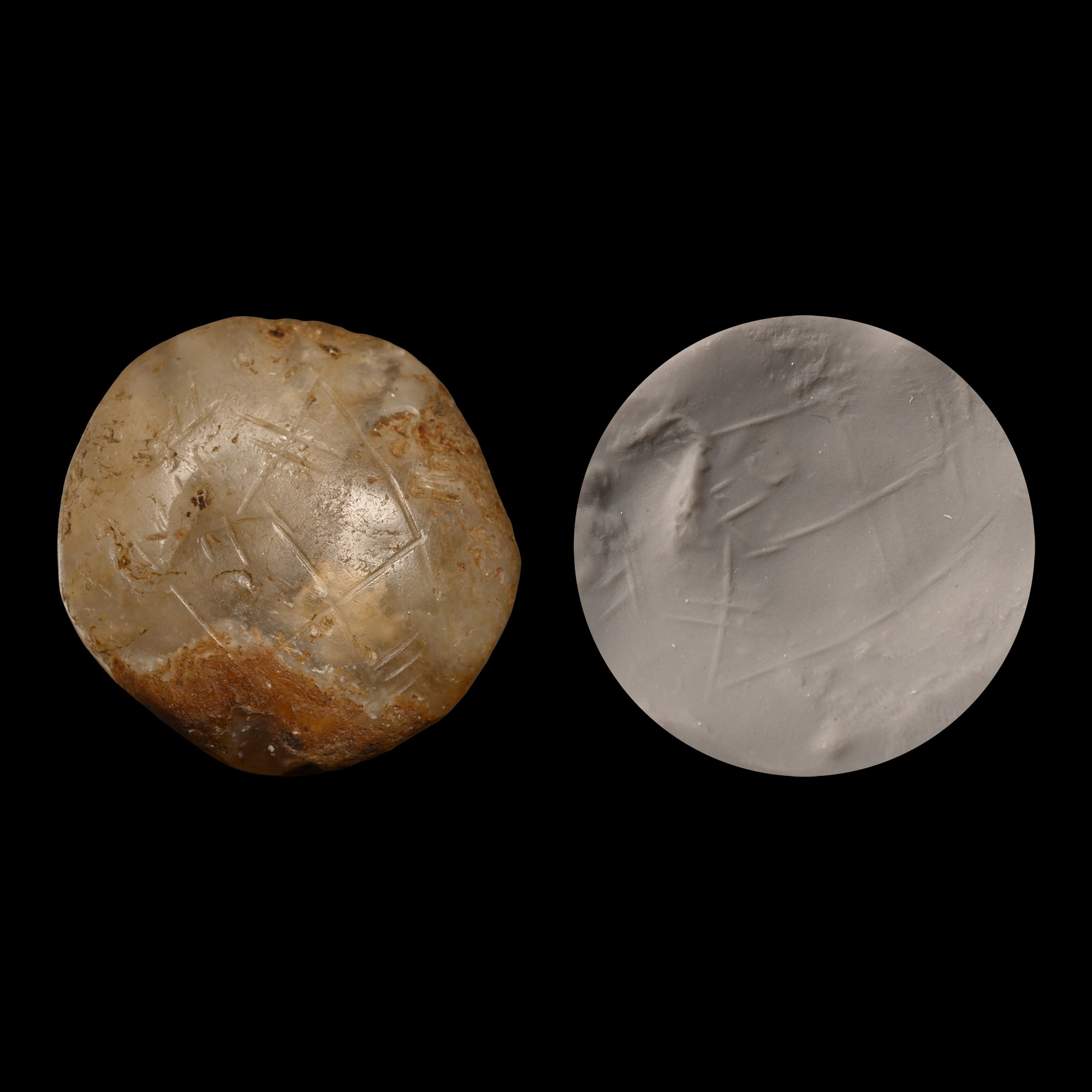 Large Sasanian Agate Stamp Seal