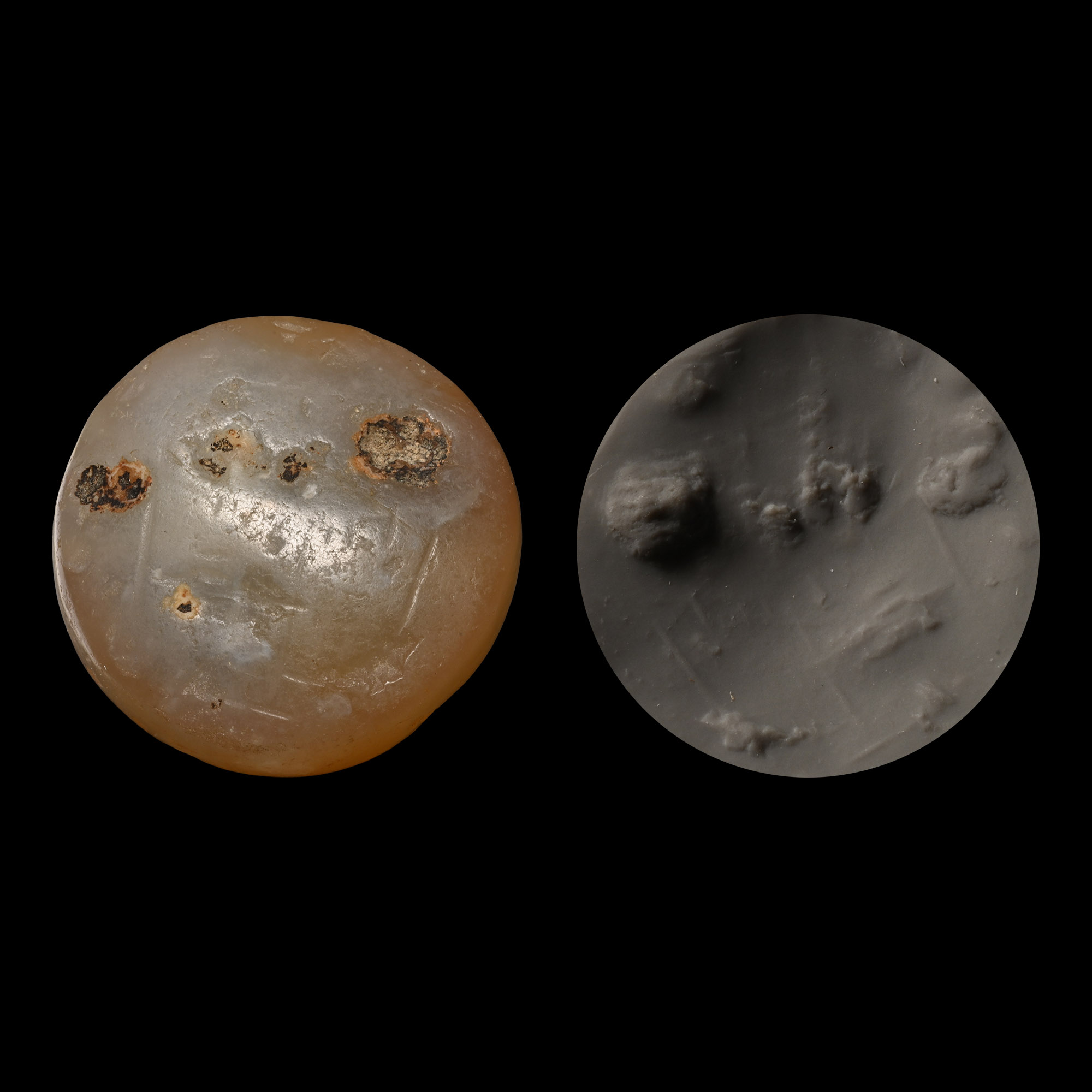 Large Sasanian Agate Stamp Seal