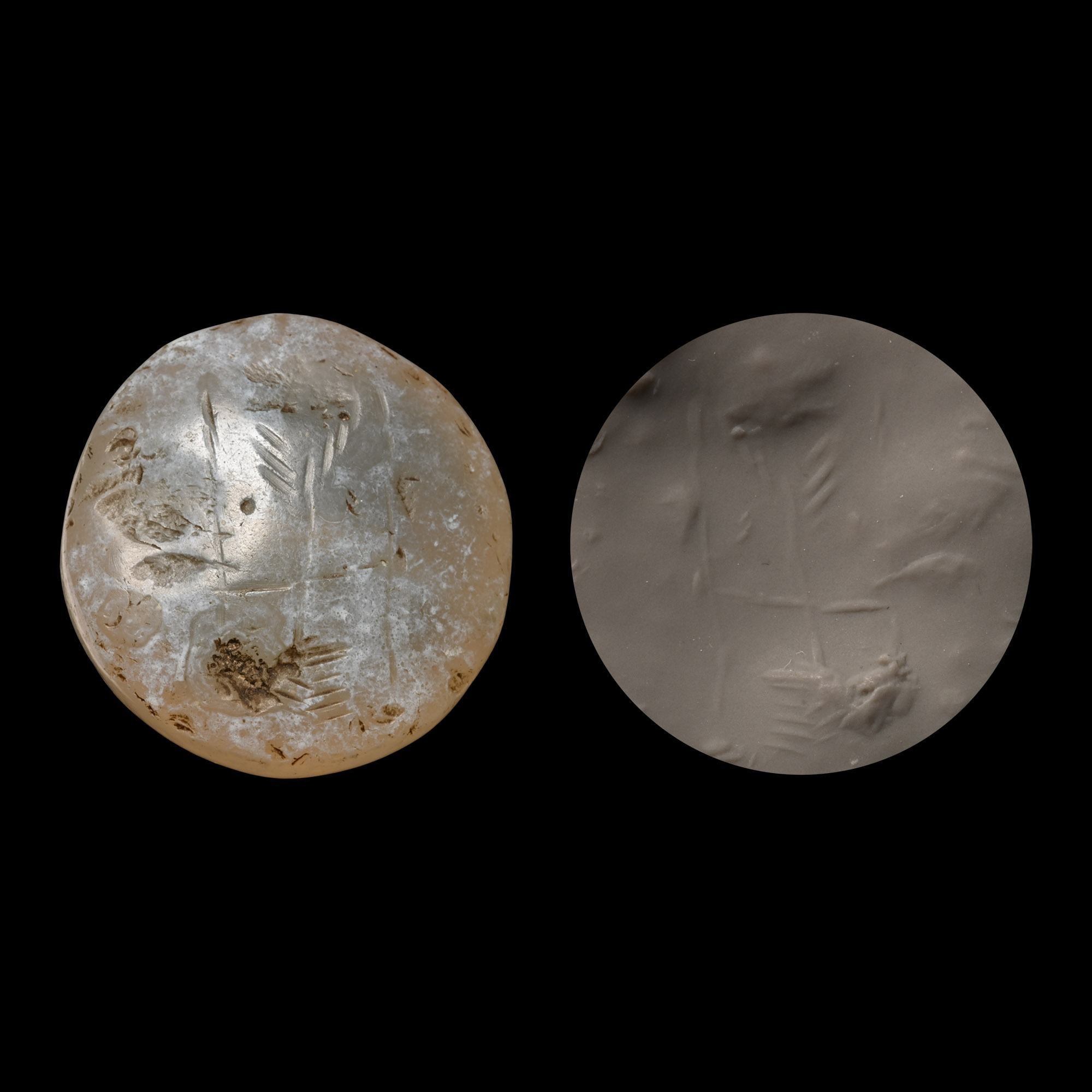Large Sasanian Chalcedony Stamp Seal
