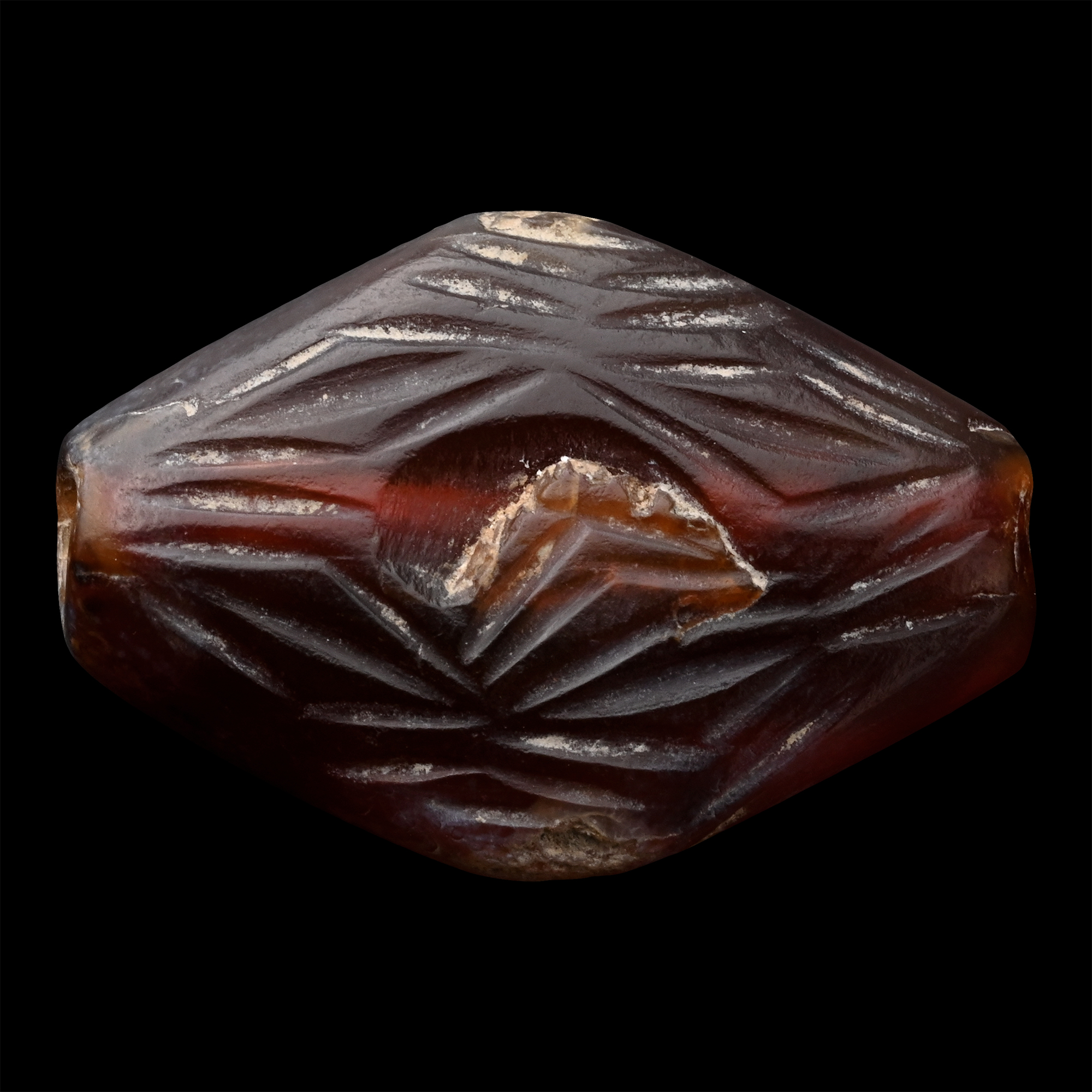 Western Asiatic Decorated Carnelian Bead