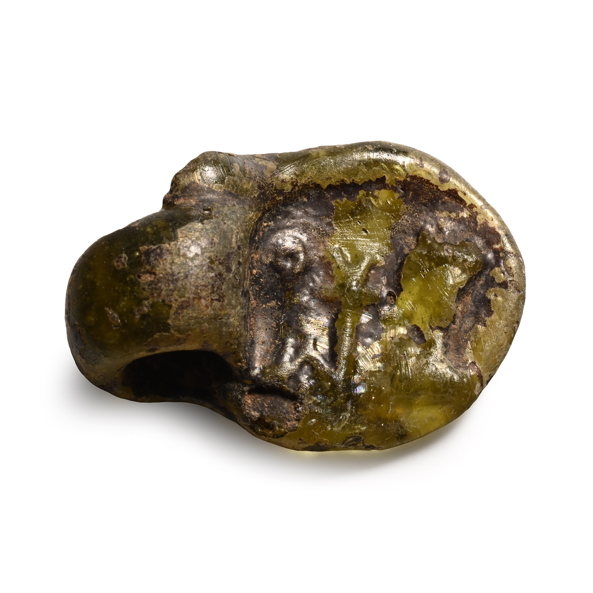 Roman Glass Pendant with Figures