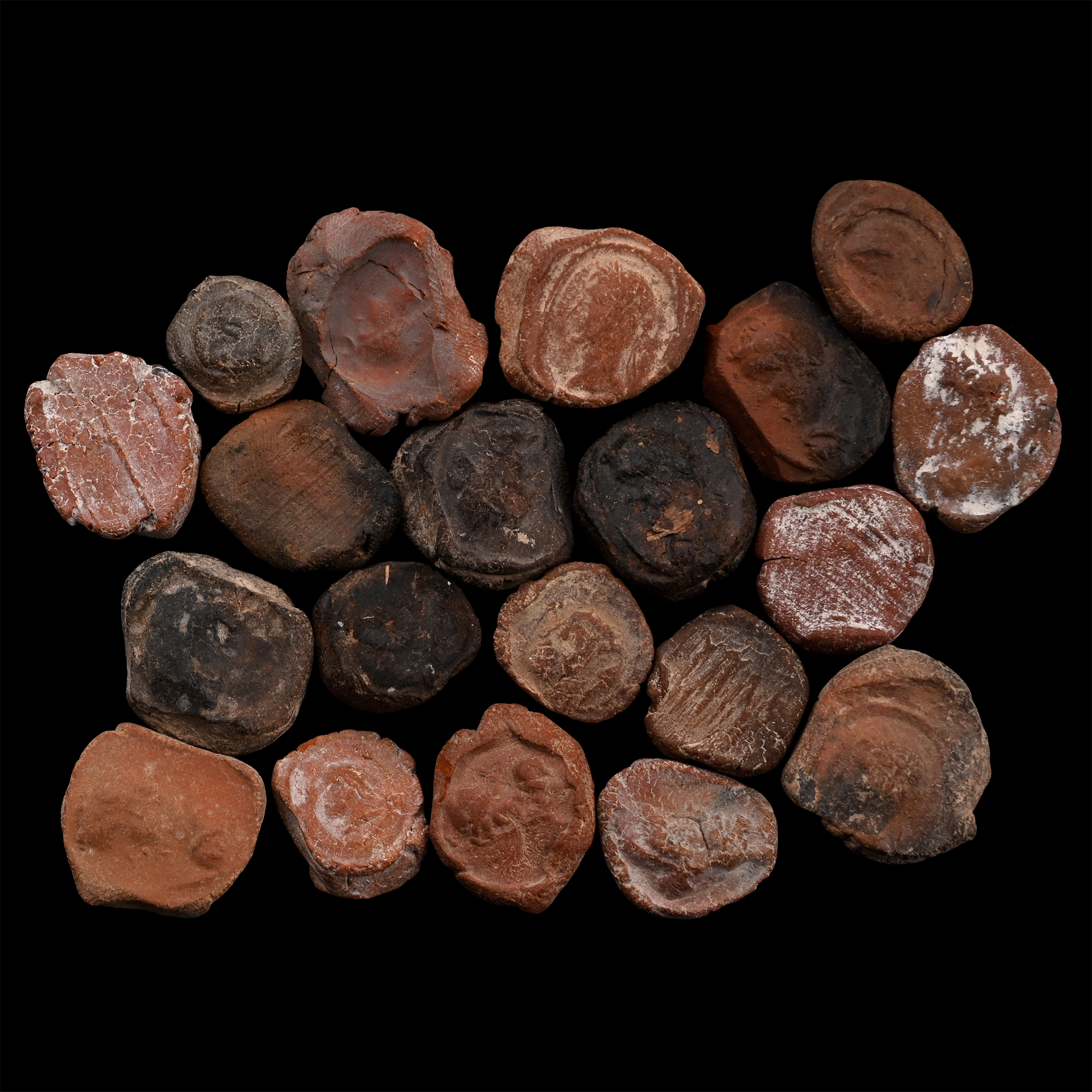 Roman Terracotta Bullae, Tesserae or Token Group