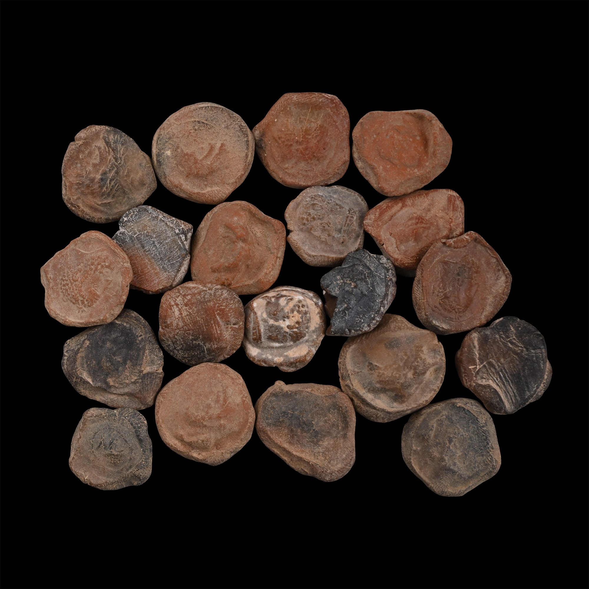 Roman Terracotta Bullae, Tesserae or Token Group