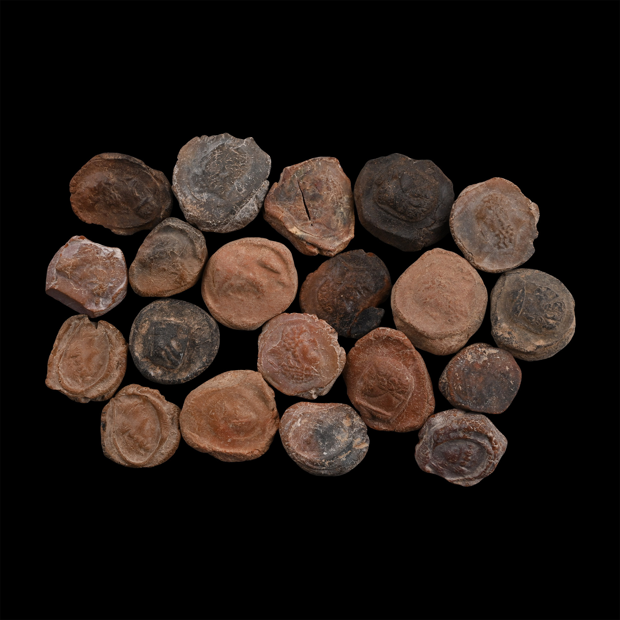 Roman Terracotta Bullae, Tesserae or Token Group