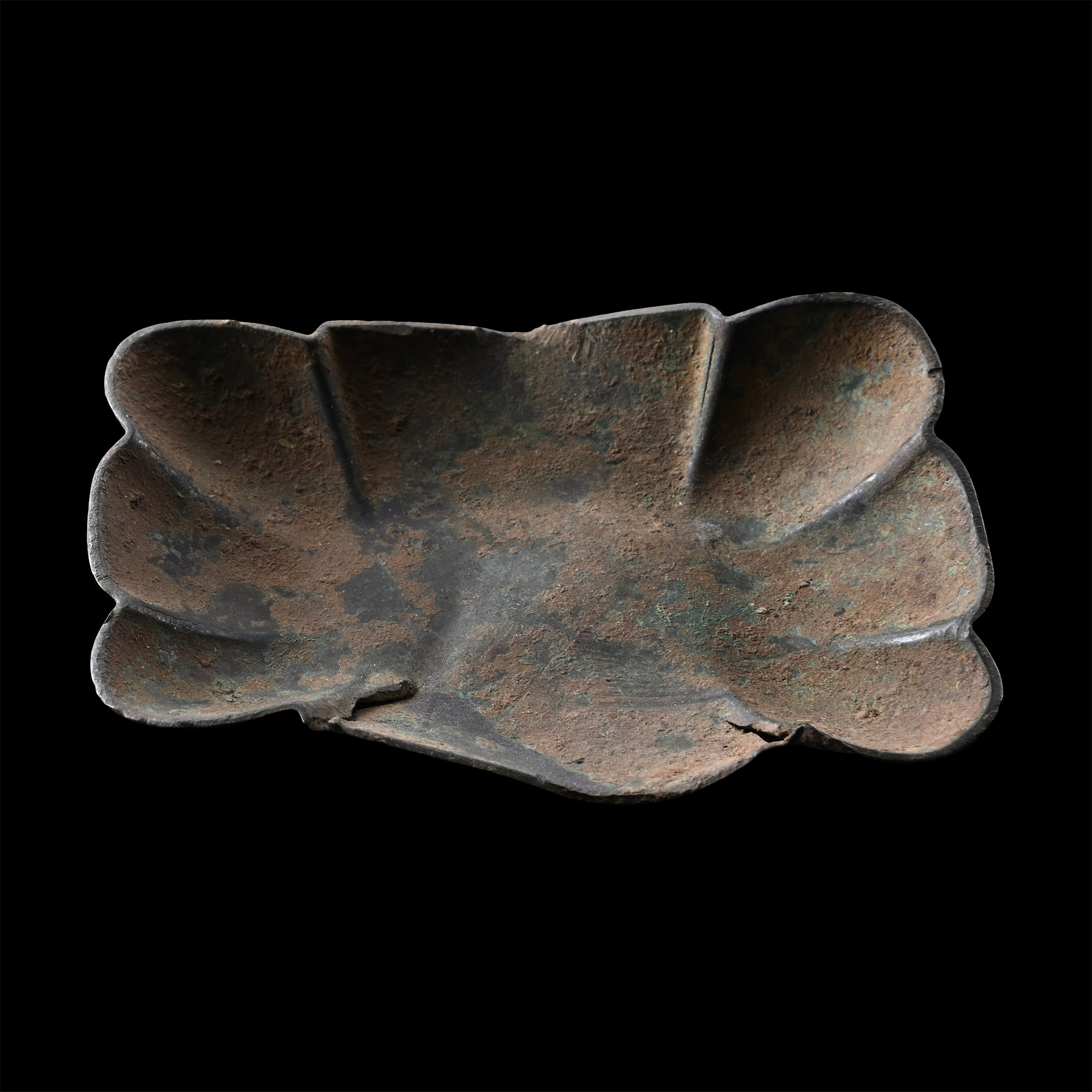 Sasanian Bronze Petalled Dish