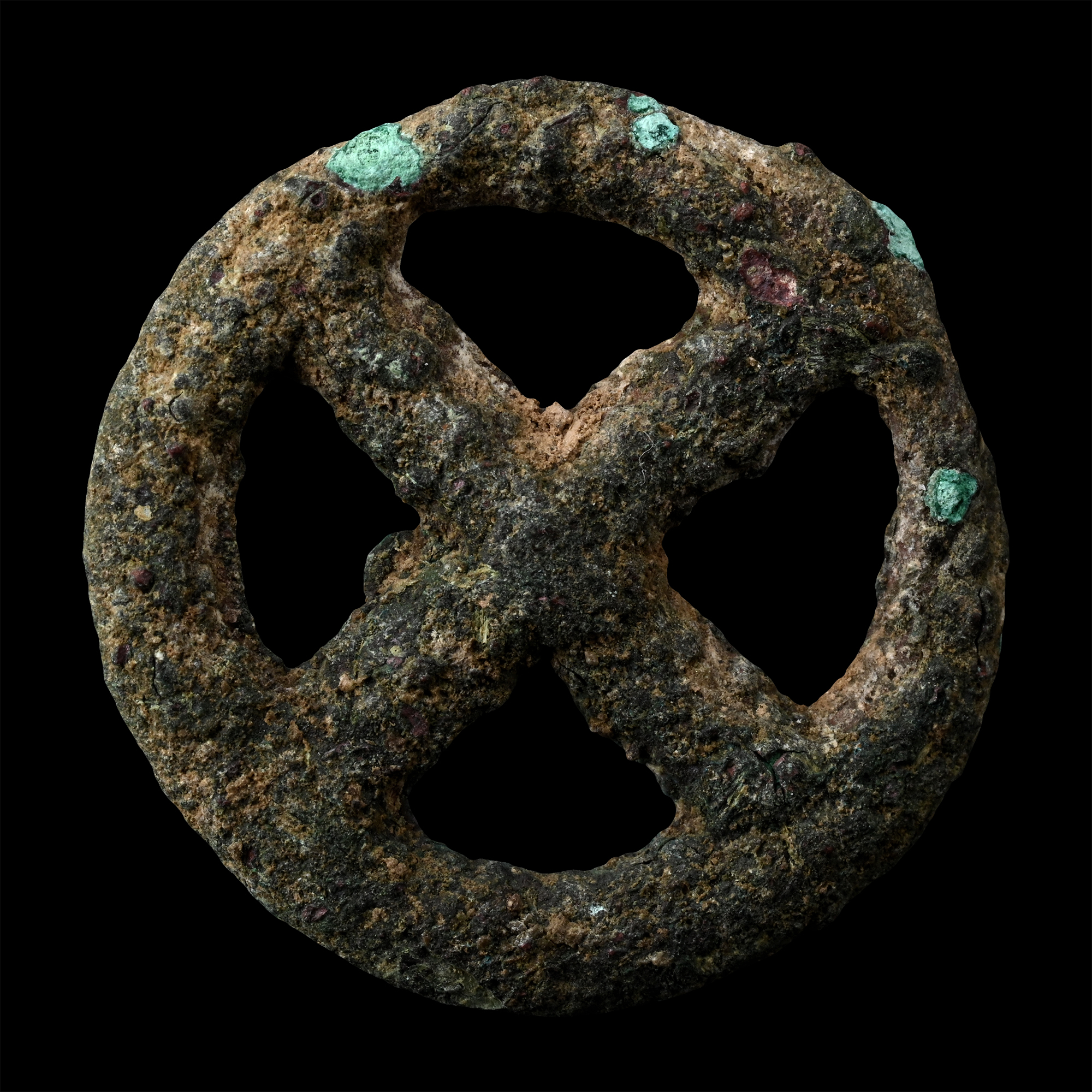 West Central Asian Bronze Stamp Seal with Cross