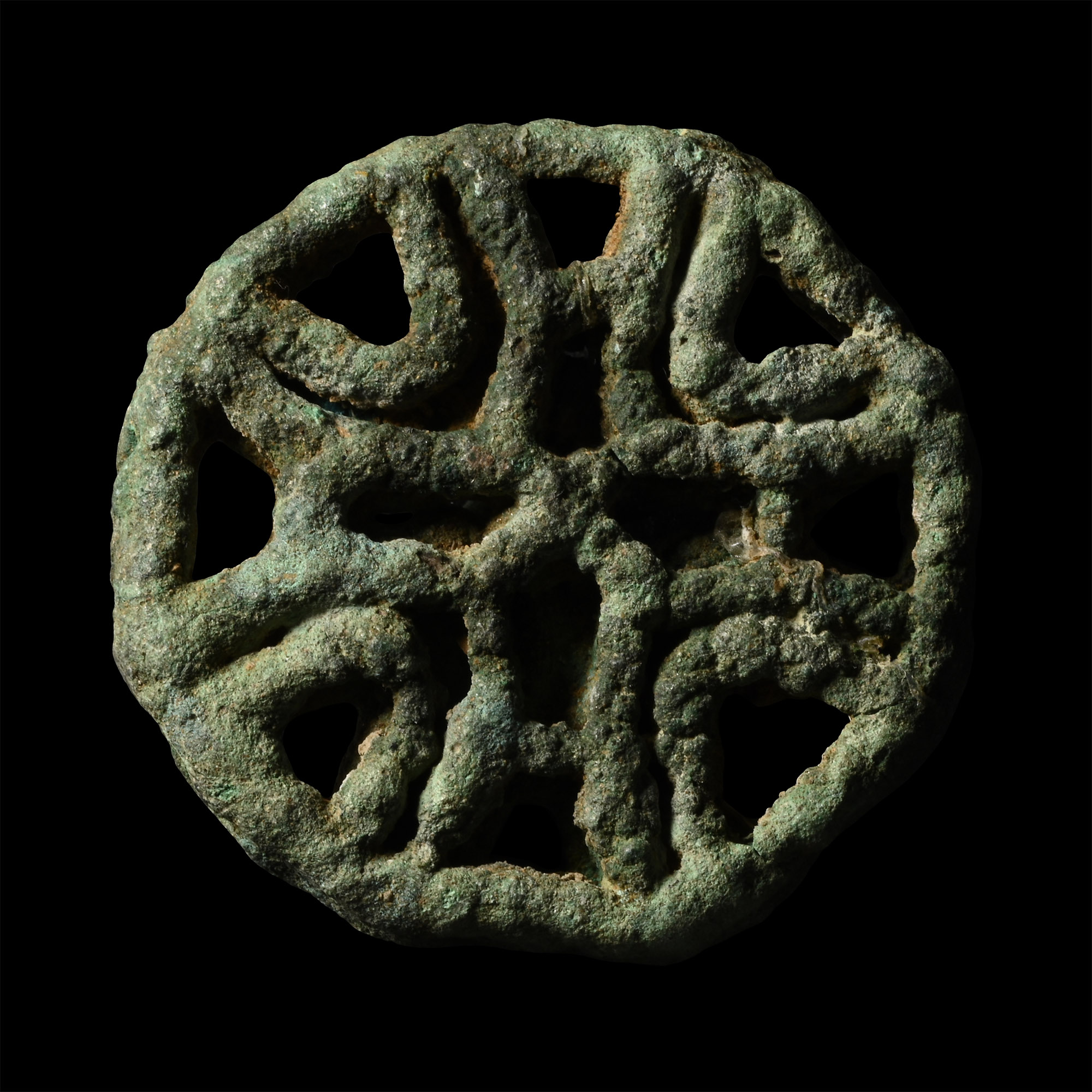 West Central Asian Bronze Stamp Seal with Cross