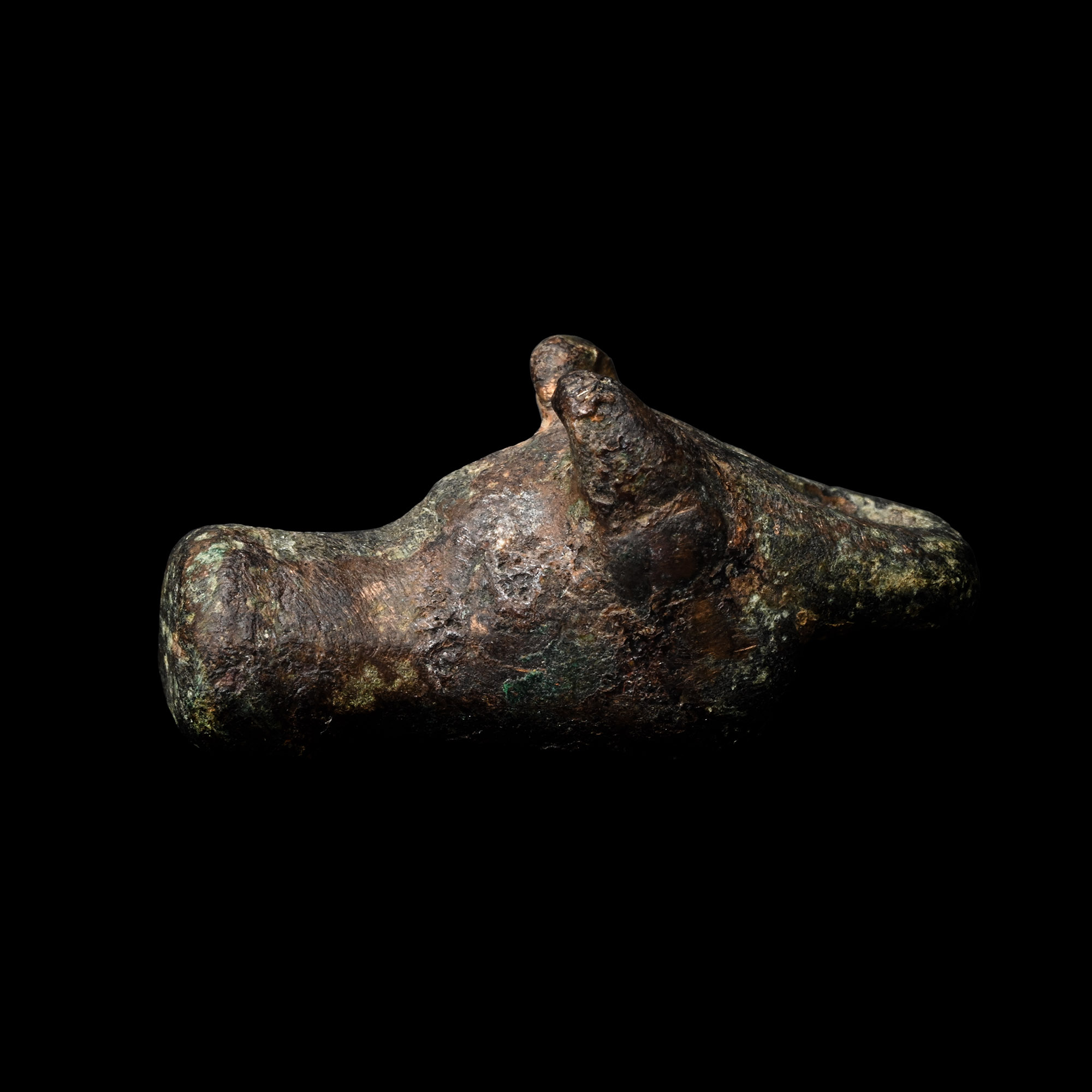 Celtic Bronze Bull's Head Pendant