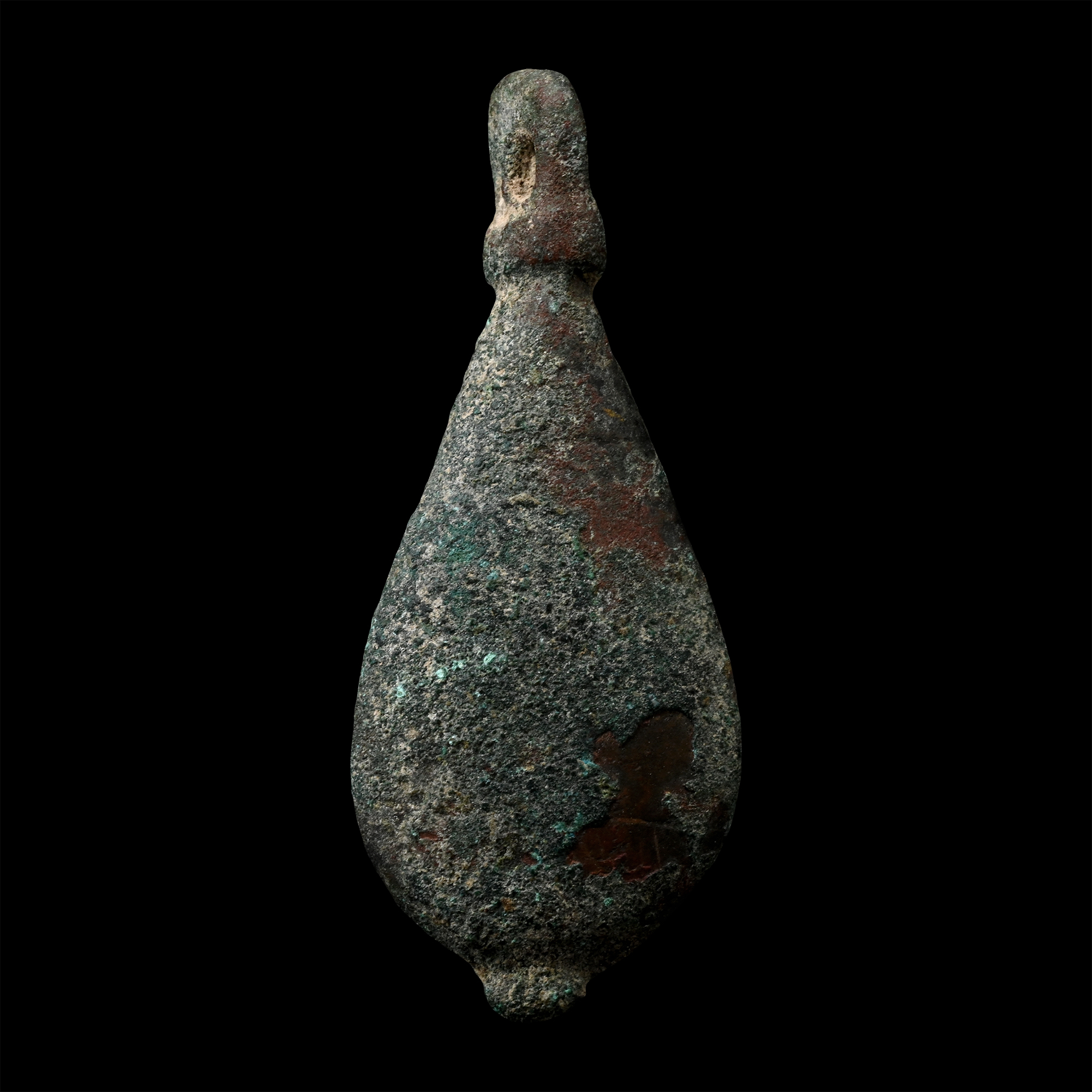 Roman Bronze Teardrop-Shaped Pendant